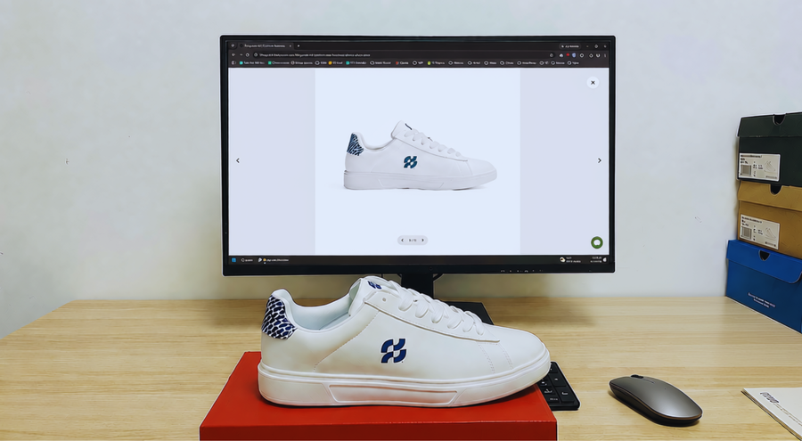 comparing live shoes and preview