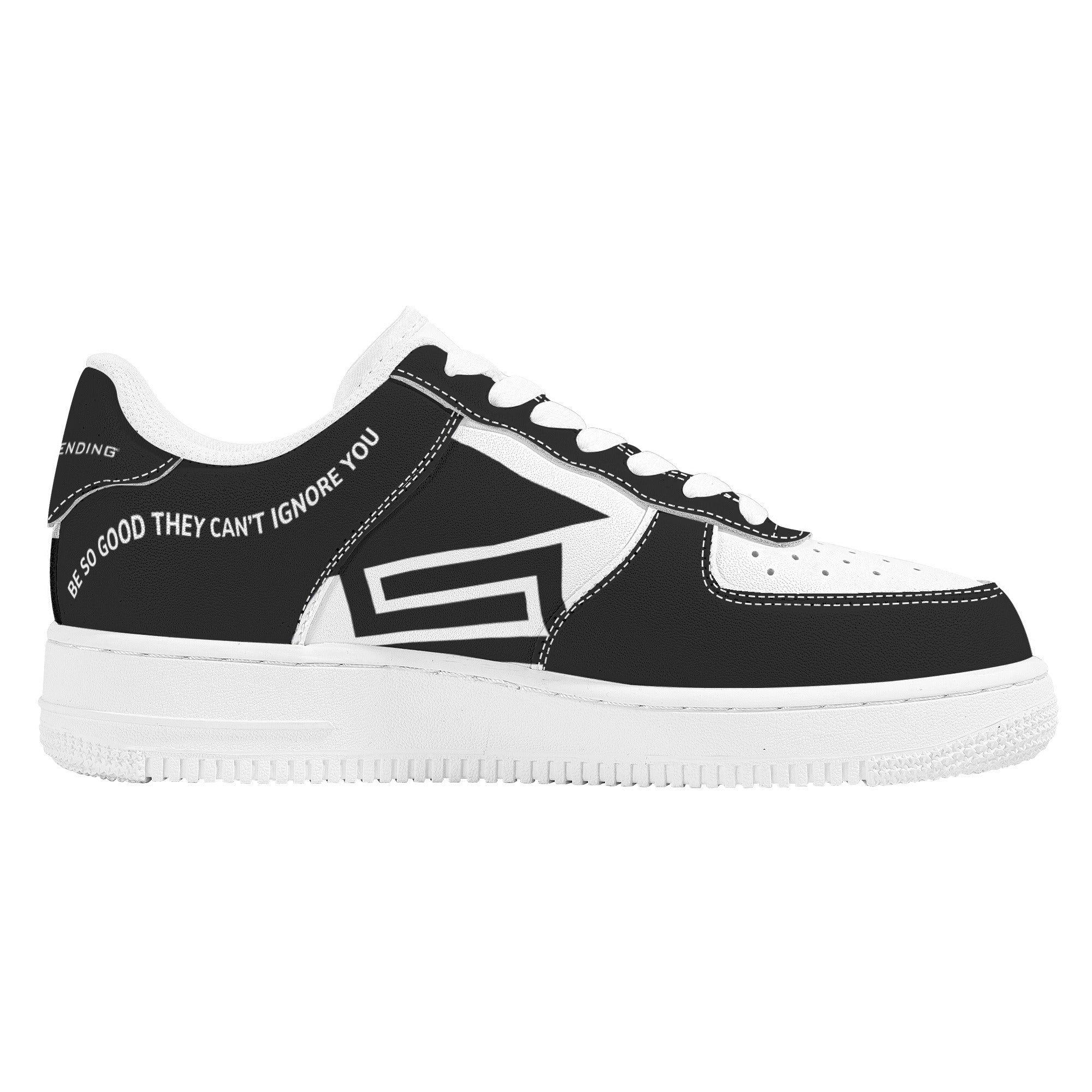 Supreme Lending (BLACK) | Company Branded Custom Sneakers | Shoe Zero