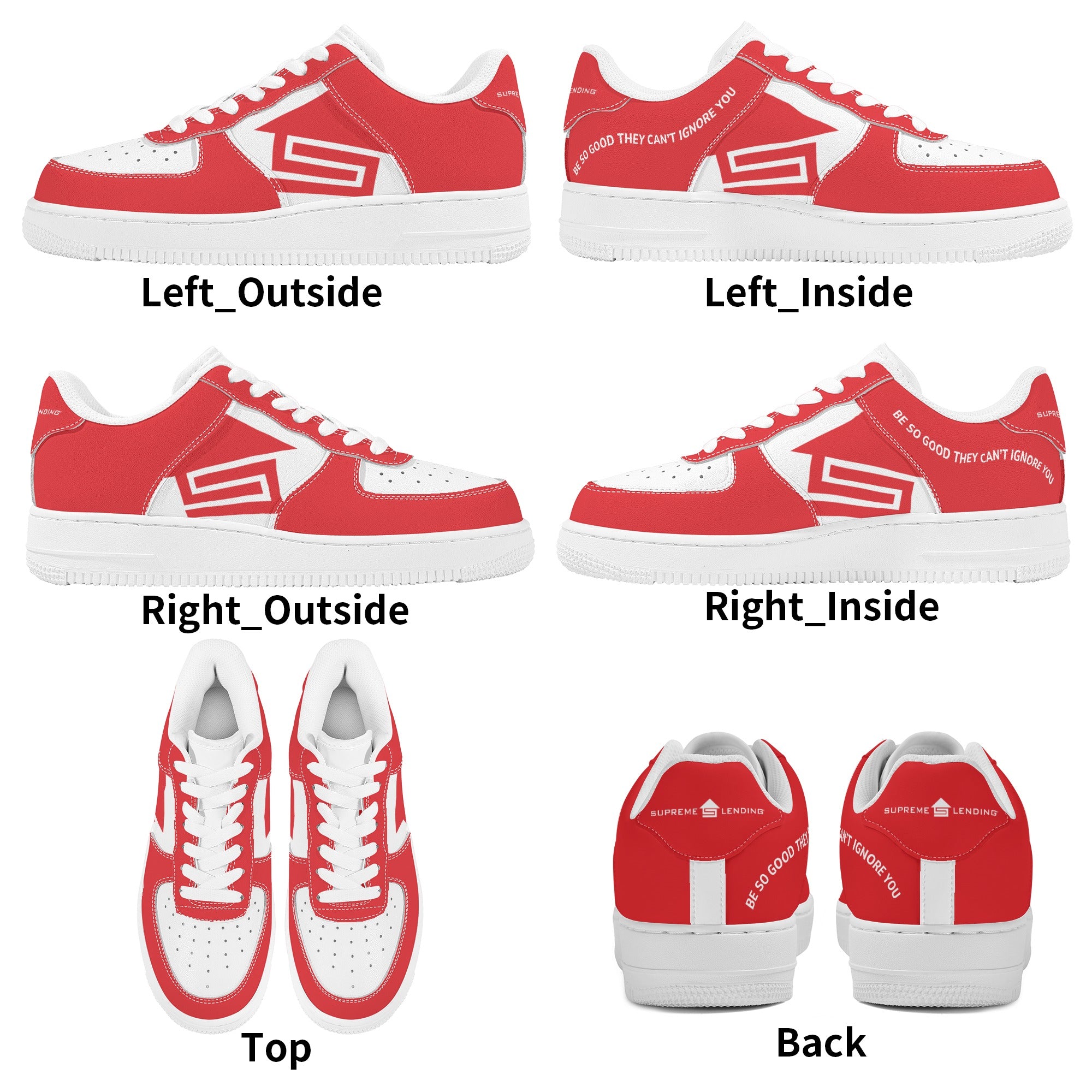 Supreme Lending (RED) | Company Branded Custom Sneakers | Shoe Zero