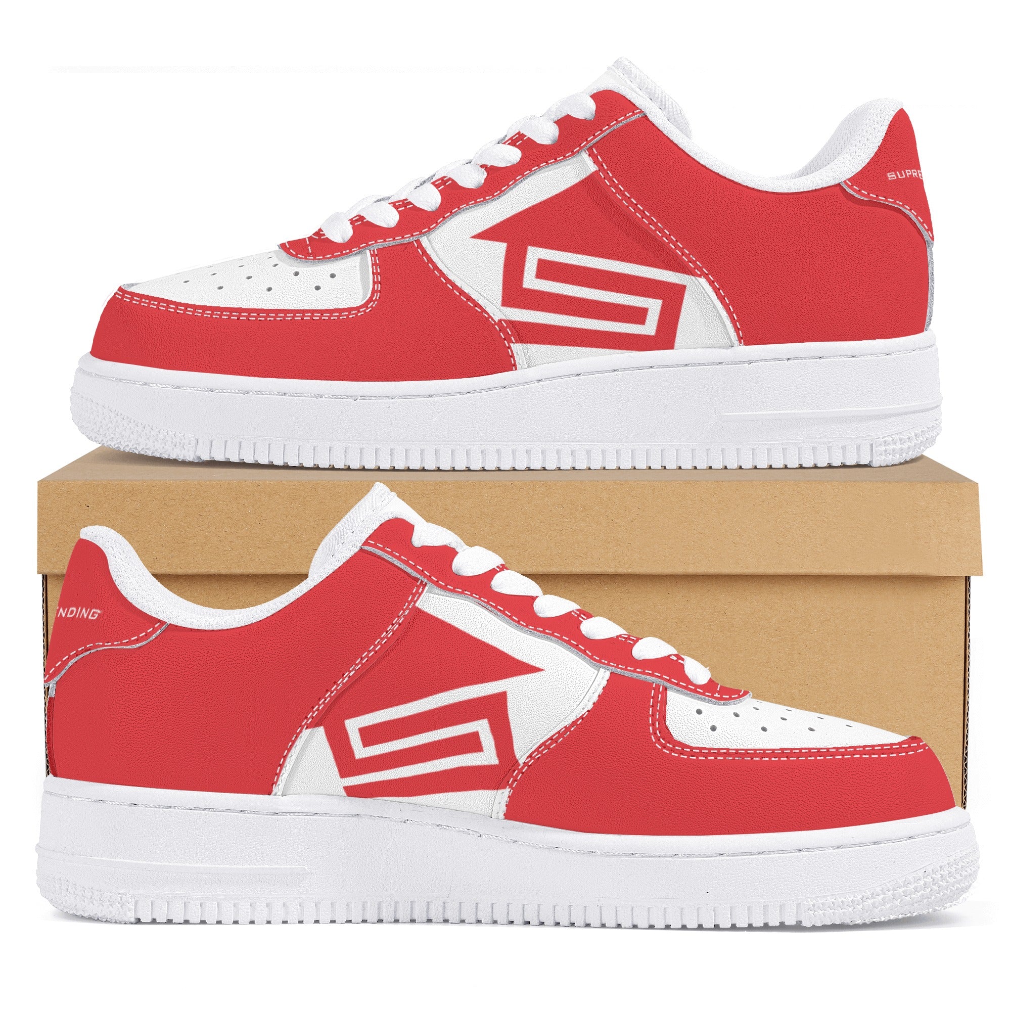 Supreme Lending (RED) | Company Branded Custom Sneakers | Shoe Zero