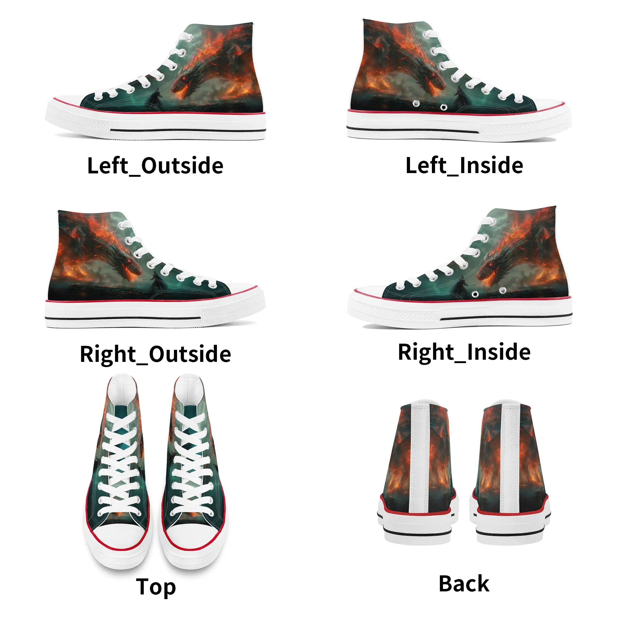 Phils Dragon Custom High Top Shoes | Shoe Zero