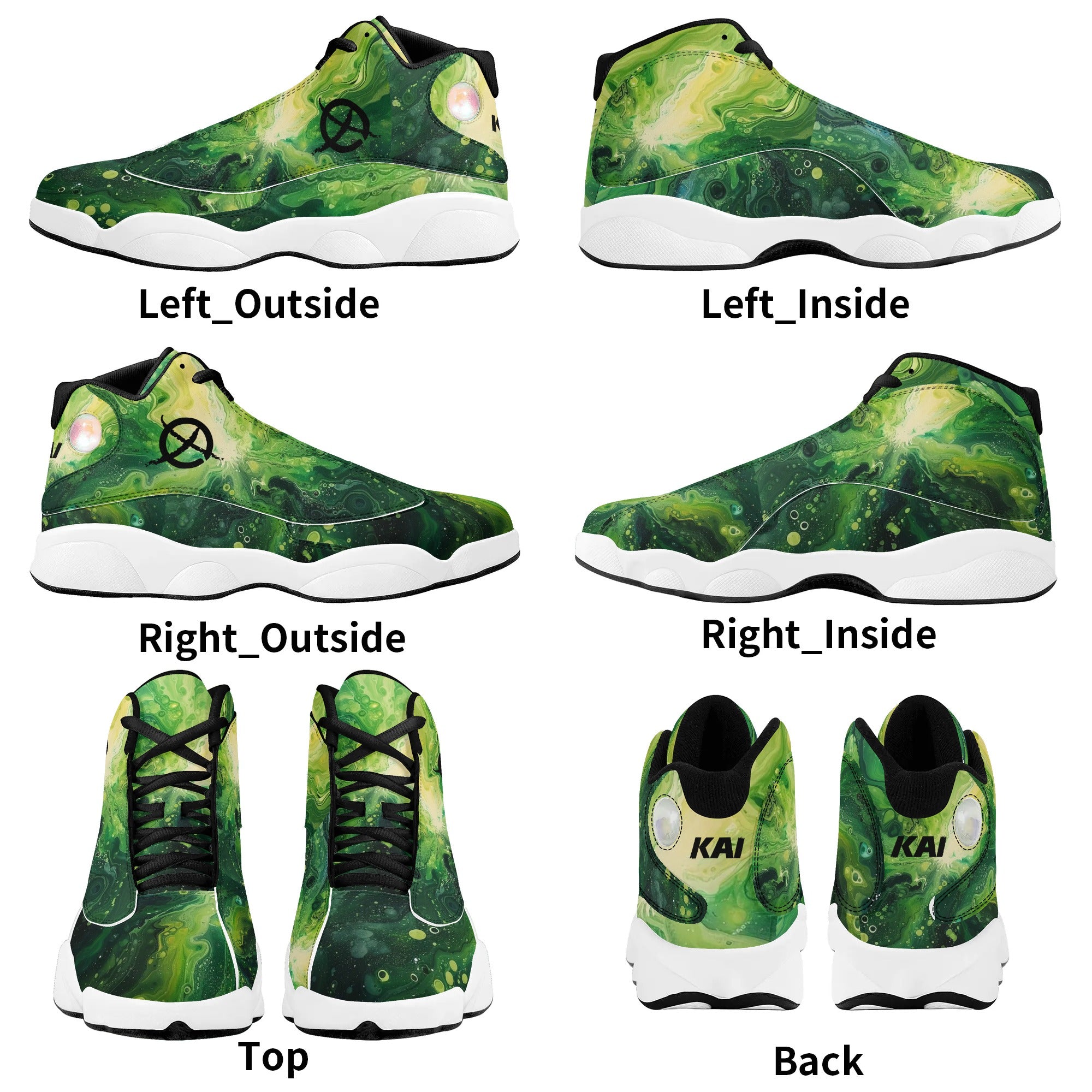 Green Plasma | Customized Basketball Shoes | Shoe Zero