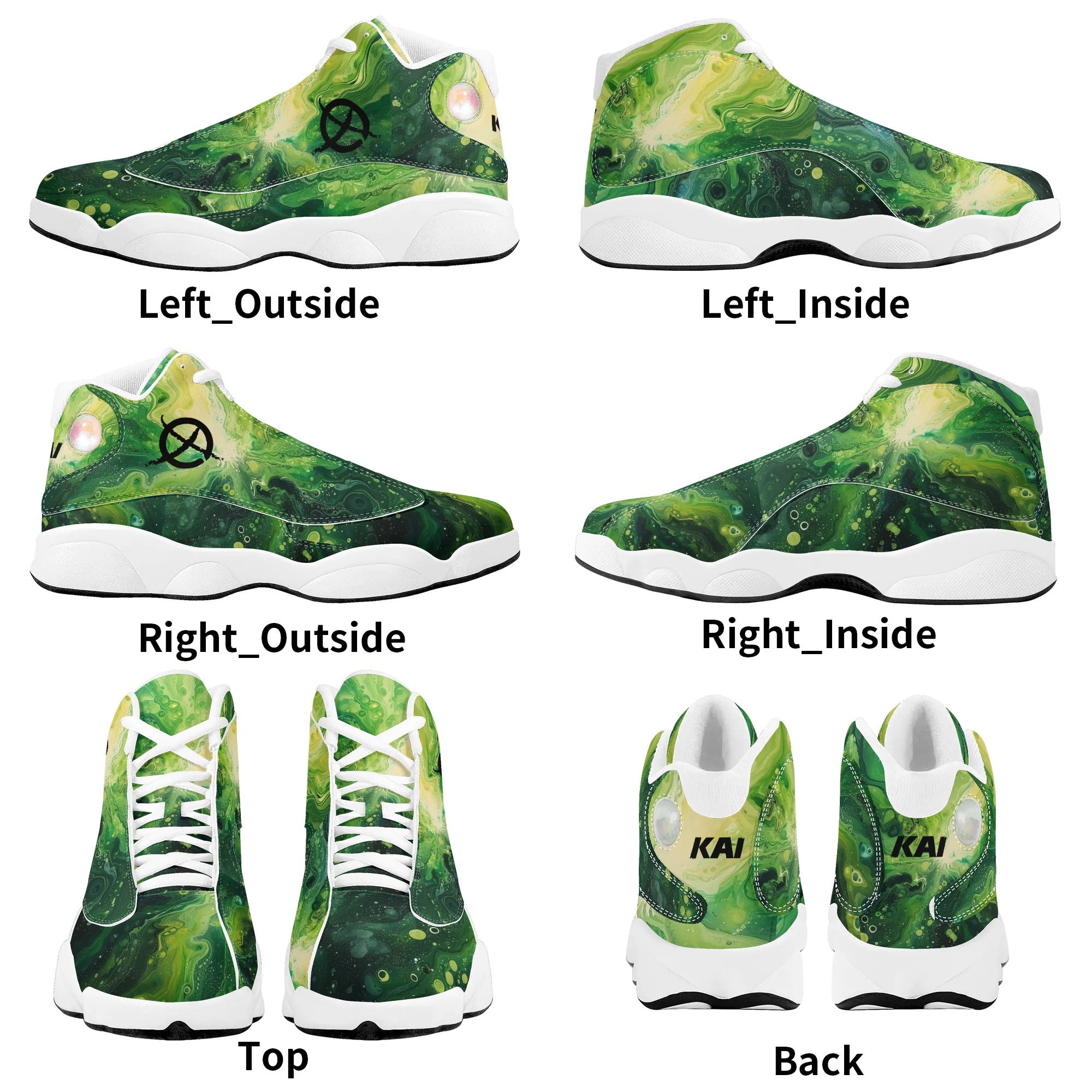 Green Plasma | Customized Basketball Shoes | Shoe Zero