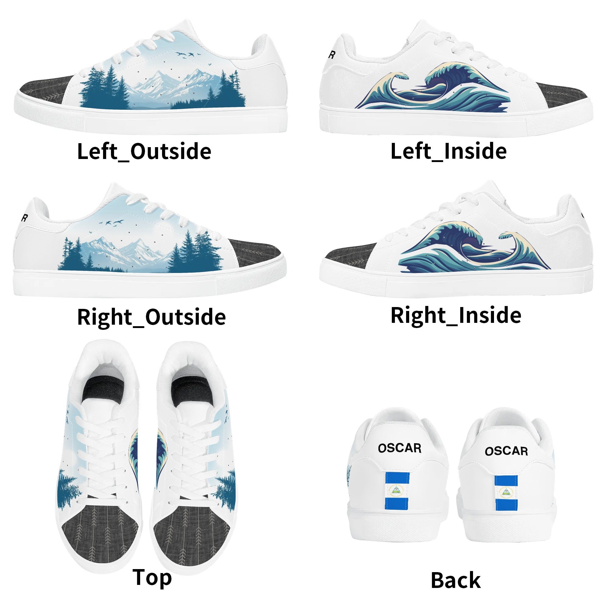 Oscar - Nica Flag | Business Branded Custom Shoes | Shoe Zero