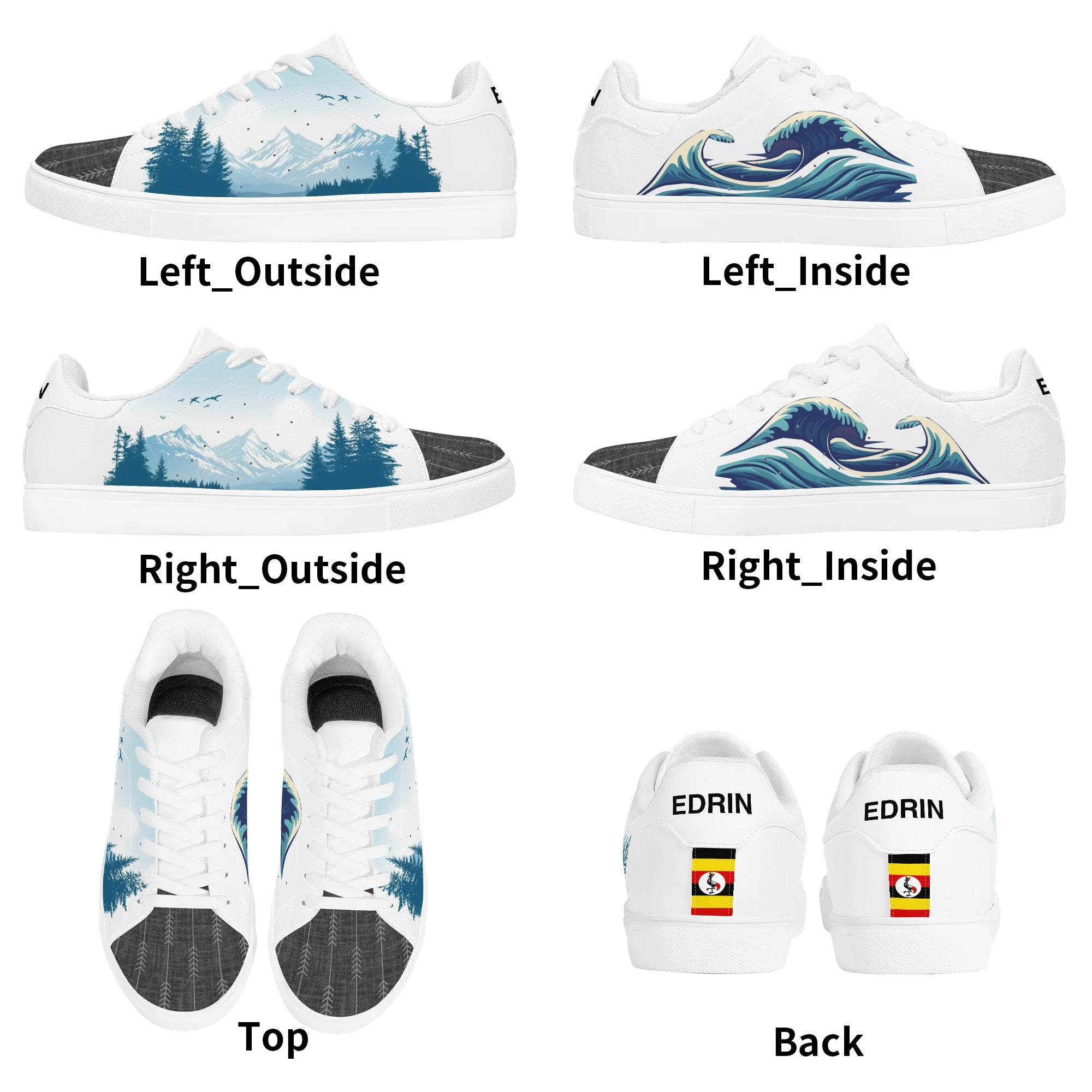 Edrin - Uganda Flag | Business Branded Custom Shoes | Shoe Zero