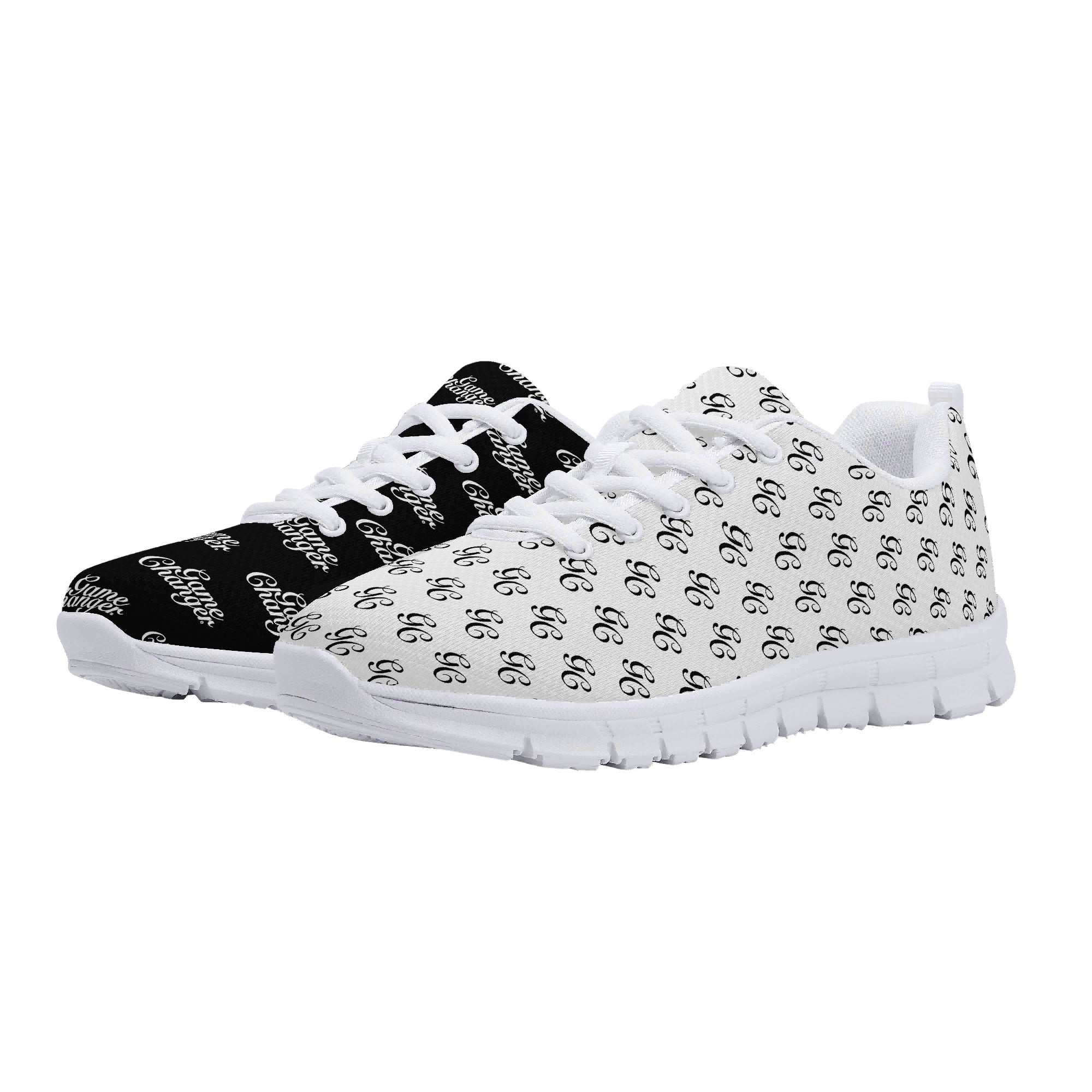 Game Changer V1 Black and White Running Shoe | Shoe Zero Design a Shoe Line
