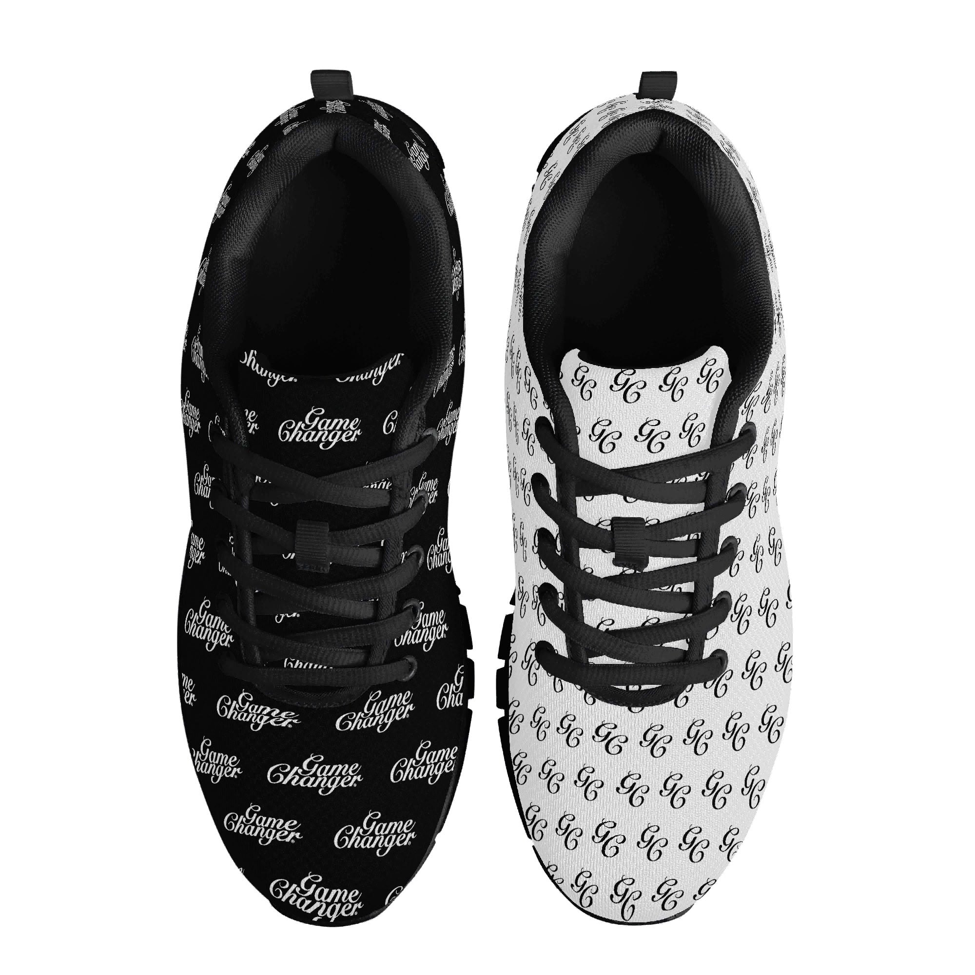 Game Changer V1 Black and White Running Shoe | Shoe Zero Design a Shoe Line