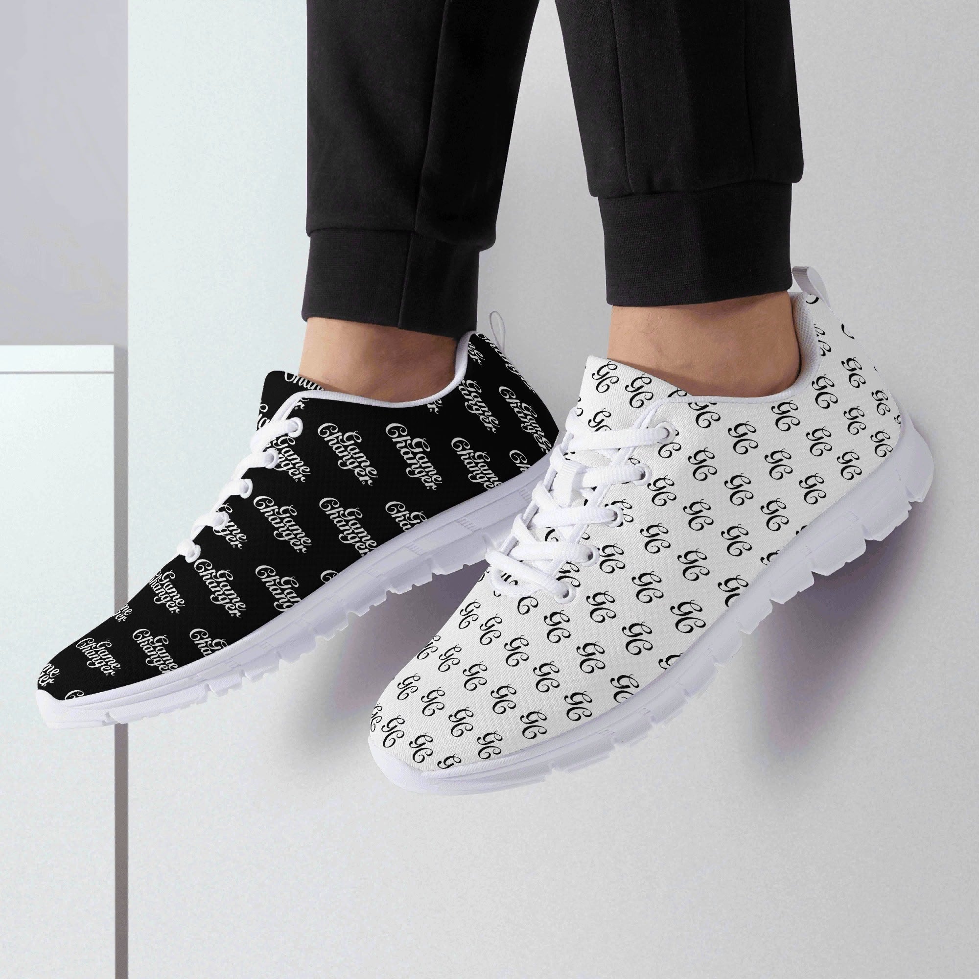 Game Changer V1 Black and White Running Shoe | Shoe Zero Design a Shoe Line