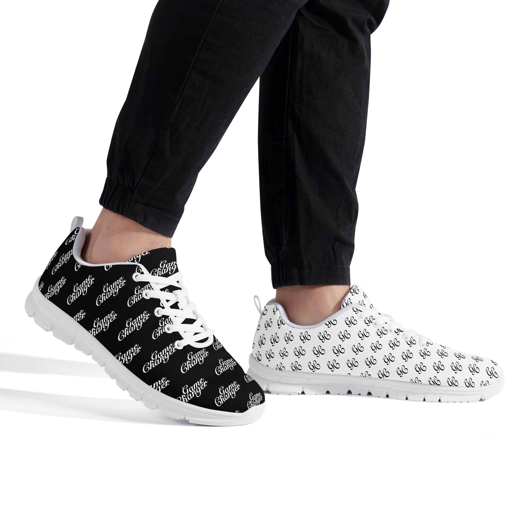 Game Changer V1 Black and White Running Shoe | Shoe Zero Design a Shoe Line