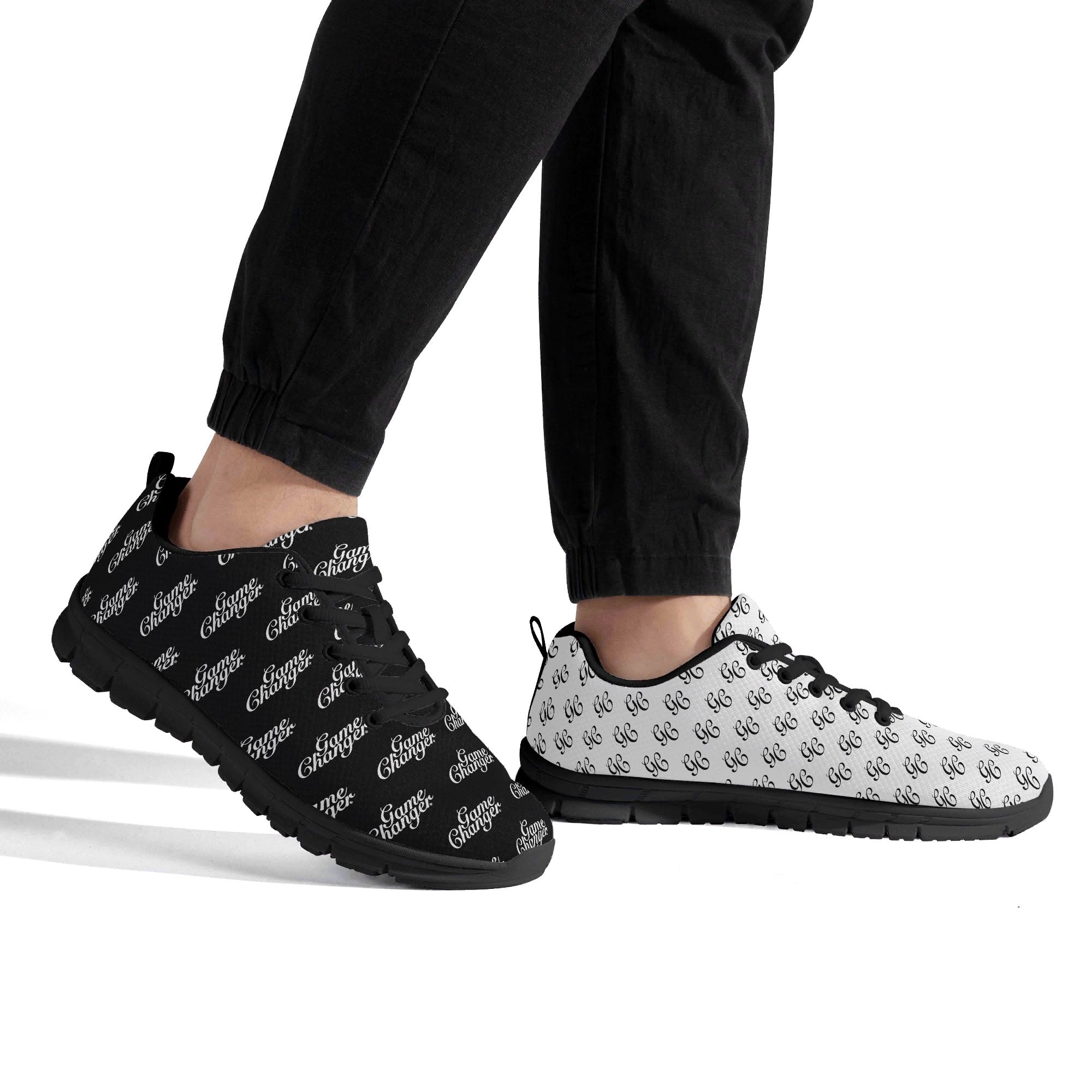 Game Changer V1 Black and White Running Shoe | Shoe Zero Design a Shoe Line