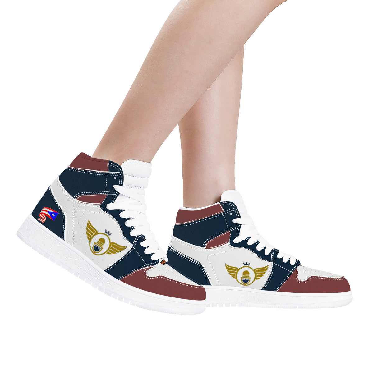 Gold Series - Crimson and Black | High Top Customized | Shoe Zero