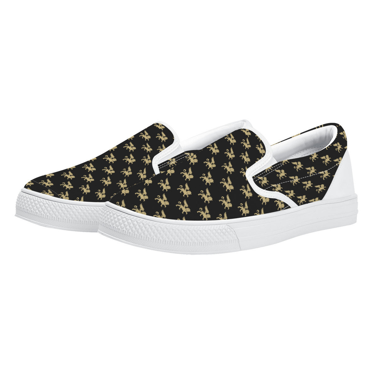 Gold Lion V1 Slip-on Shoes | Low Top Customized | Shoe Zero