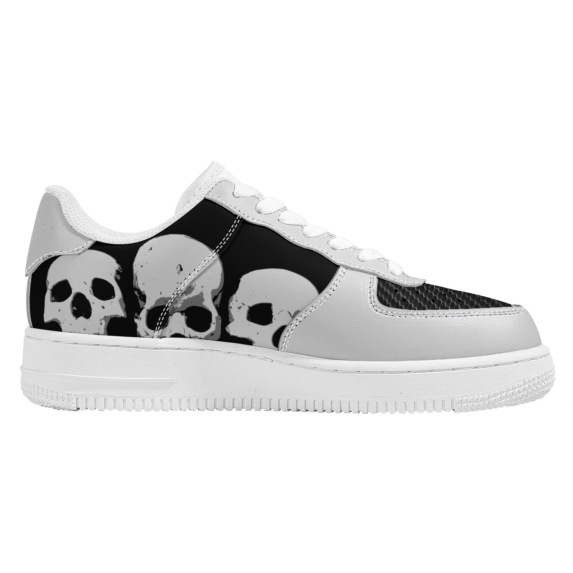 Skull Print Low Top Sneakers | Custom Branded Shoes | Shoe Zero