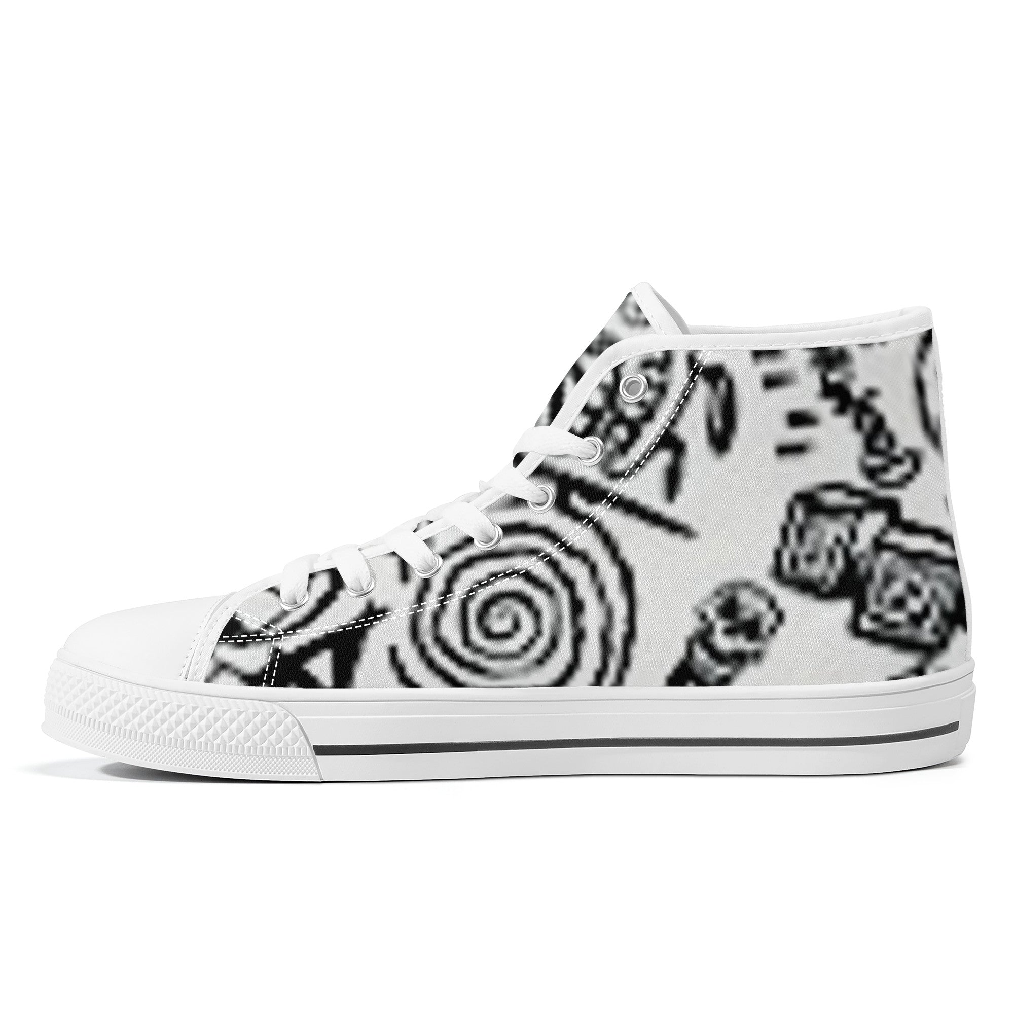 Customized Writing High-Top Canvas Shoes | Shoe Zero