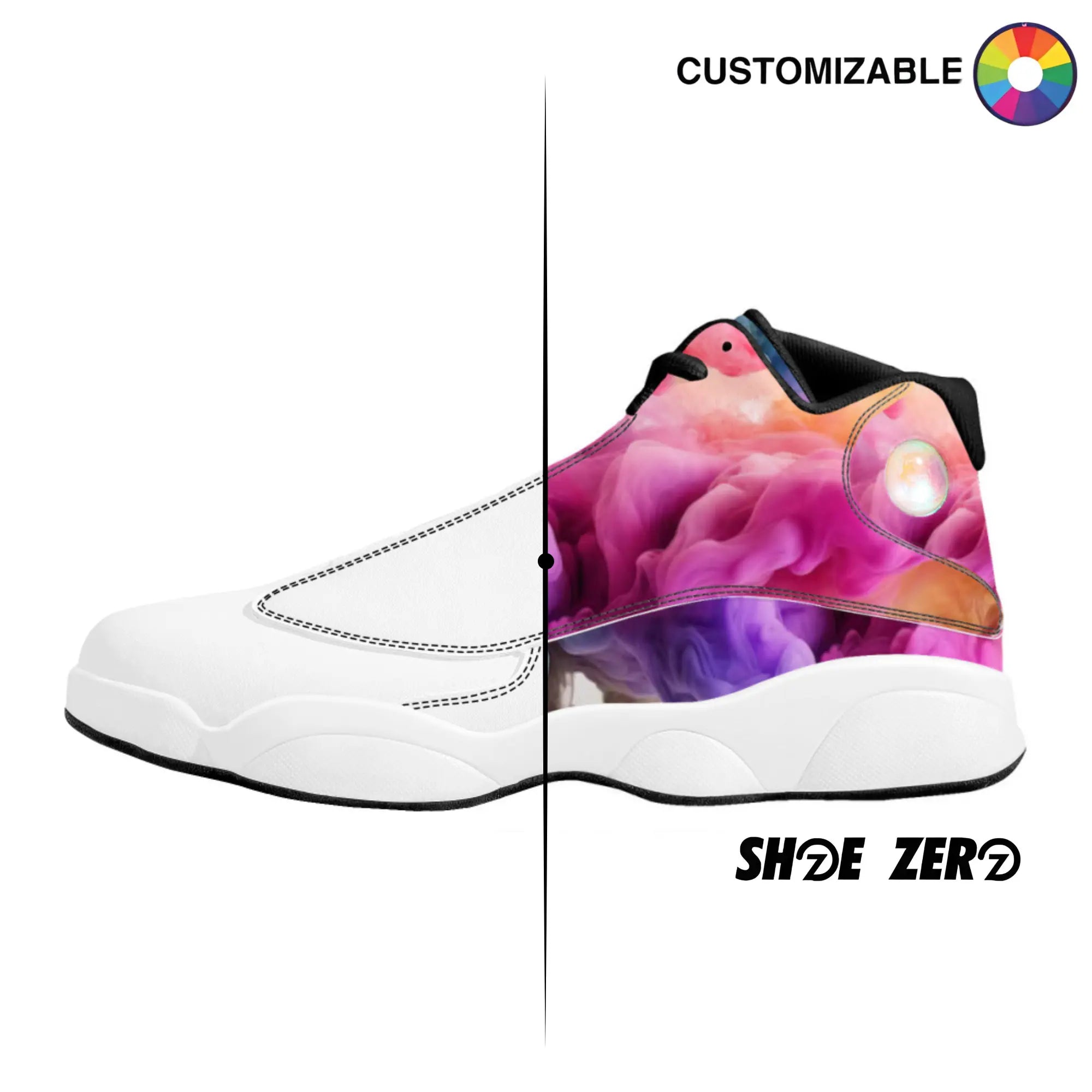 Customizable Basketball Shoes Black Custom Shoes Shoe Zero Men US9.5 EU43