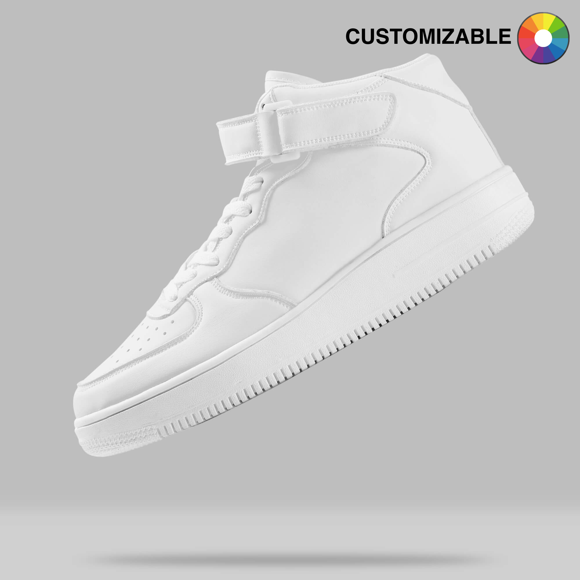 Basketball Shoe All White Air Force High Tops Air Force One White - Main Image