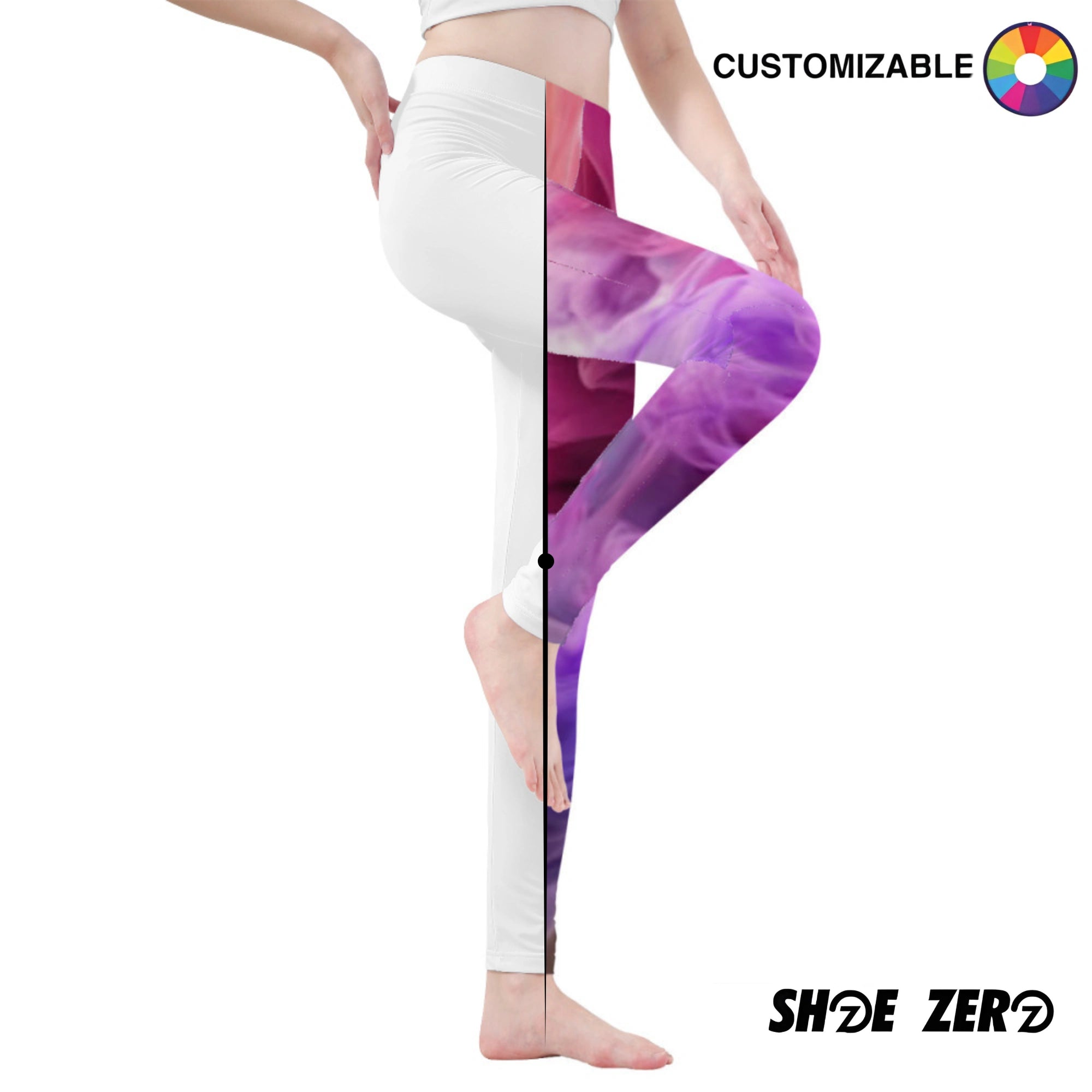 Customizable Yoga Leggings Custom Leggings Shoe Zero