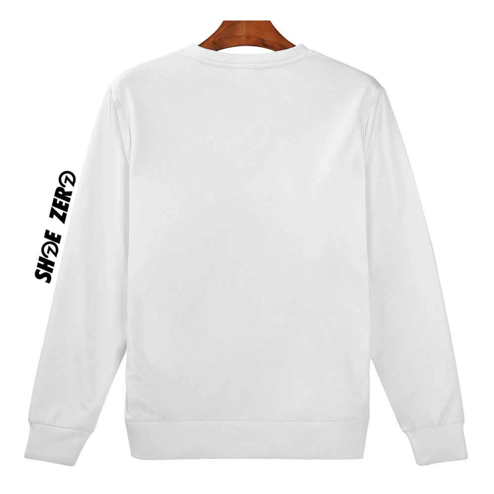 Customizable All Over Print Crew Neck Sweatshirt  - Back part of the Sweatshirt with hanger