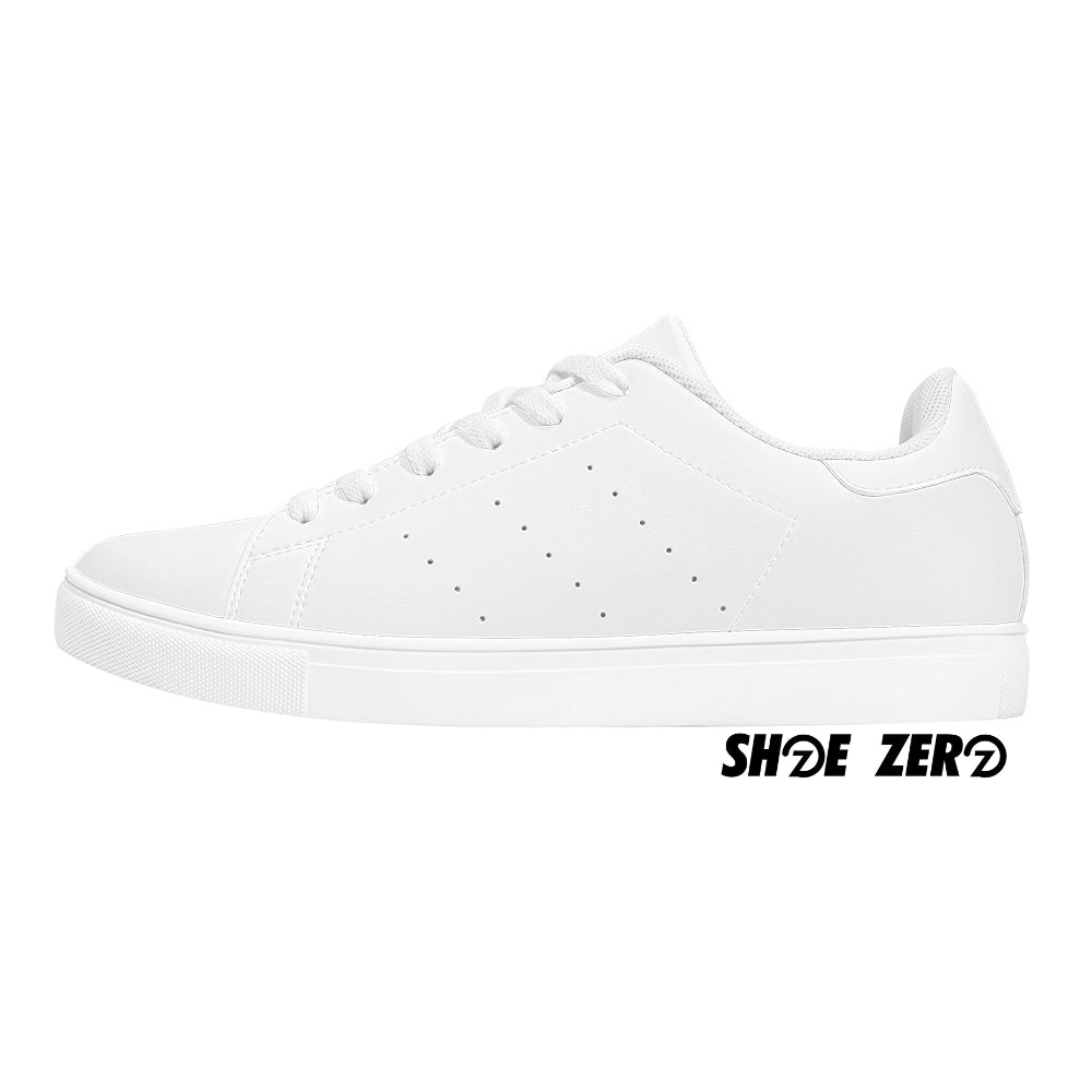Customizable Breathable Leather Sneakers - Left Outside part of the shoe