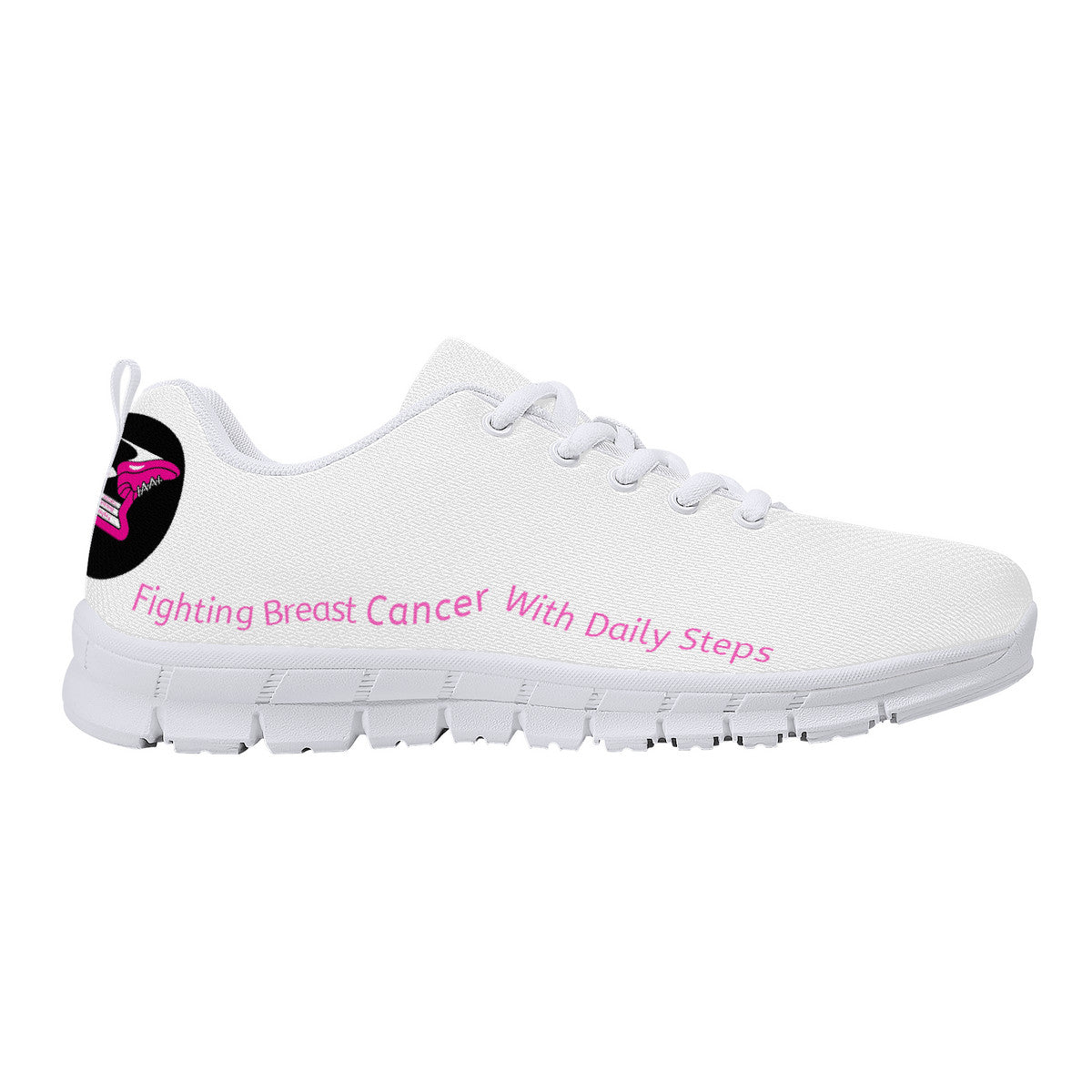 "Fighting Breast Cancer With Daily Steps" Custom Shoes | Designed at Shoe Zero V2