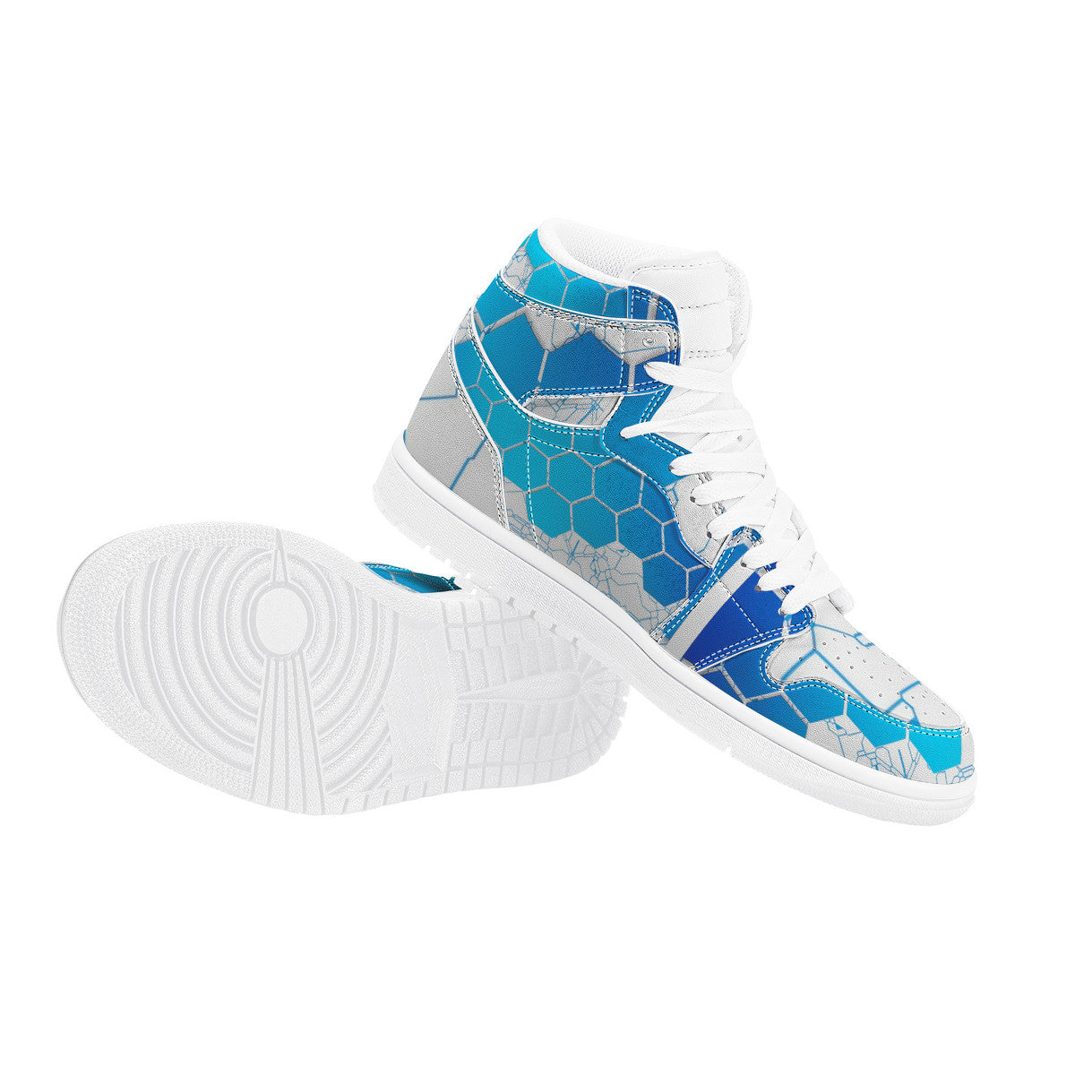 Cyber Grid Blue | Custom Branded Shoes | Shoe Zero