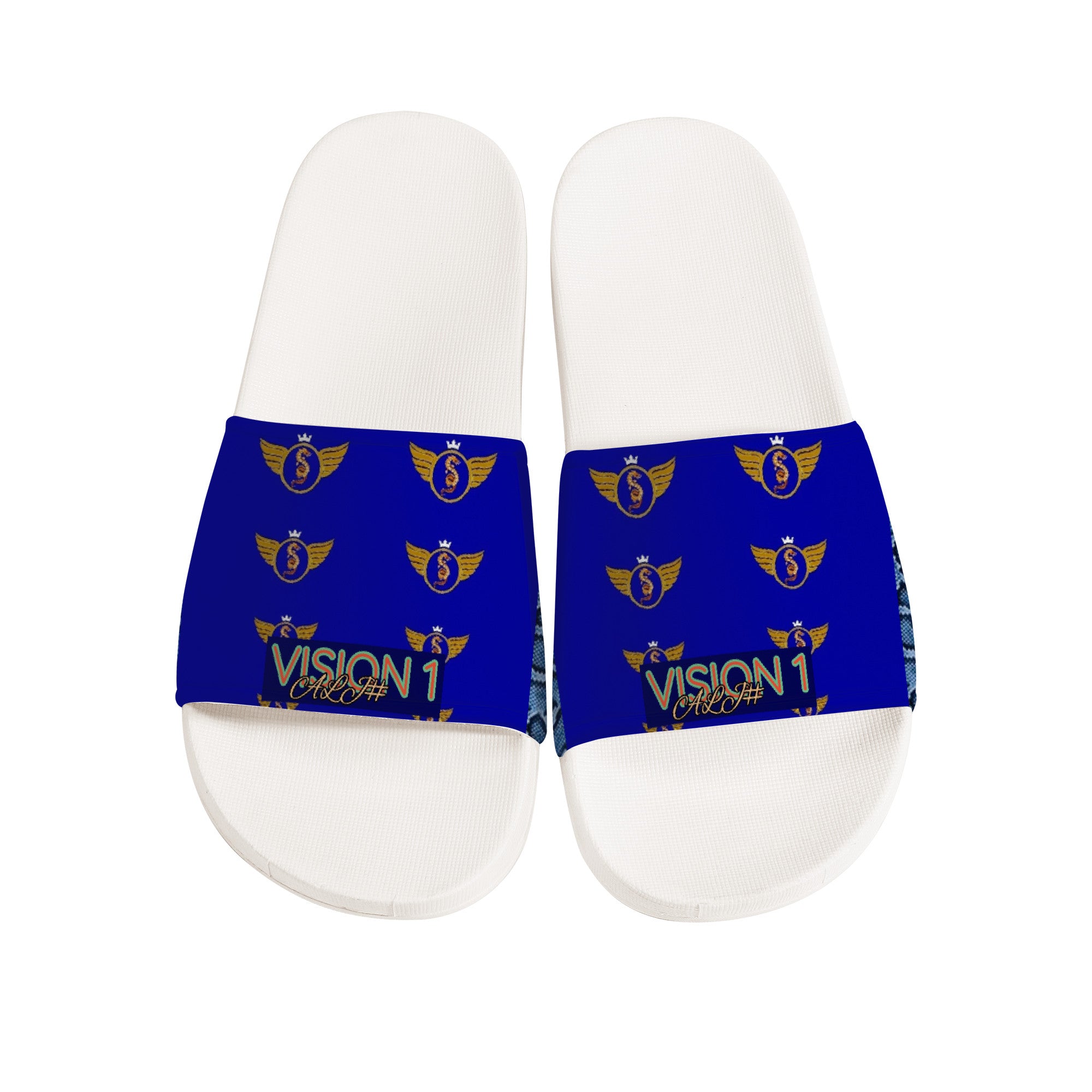 Slide Sandals - White V1 | Sandals Customized | Shoe Zero