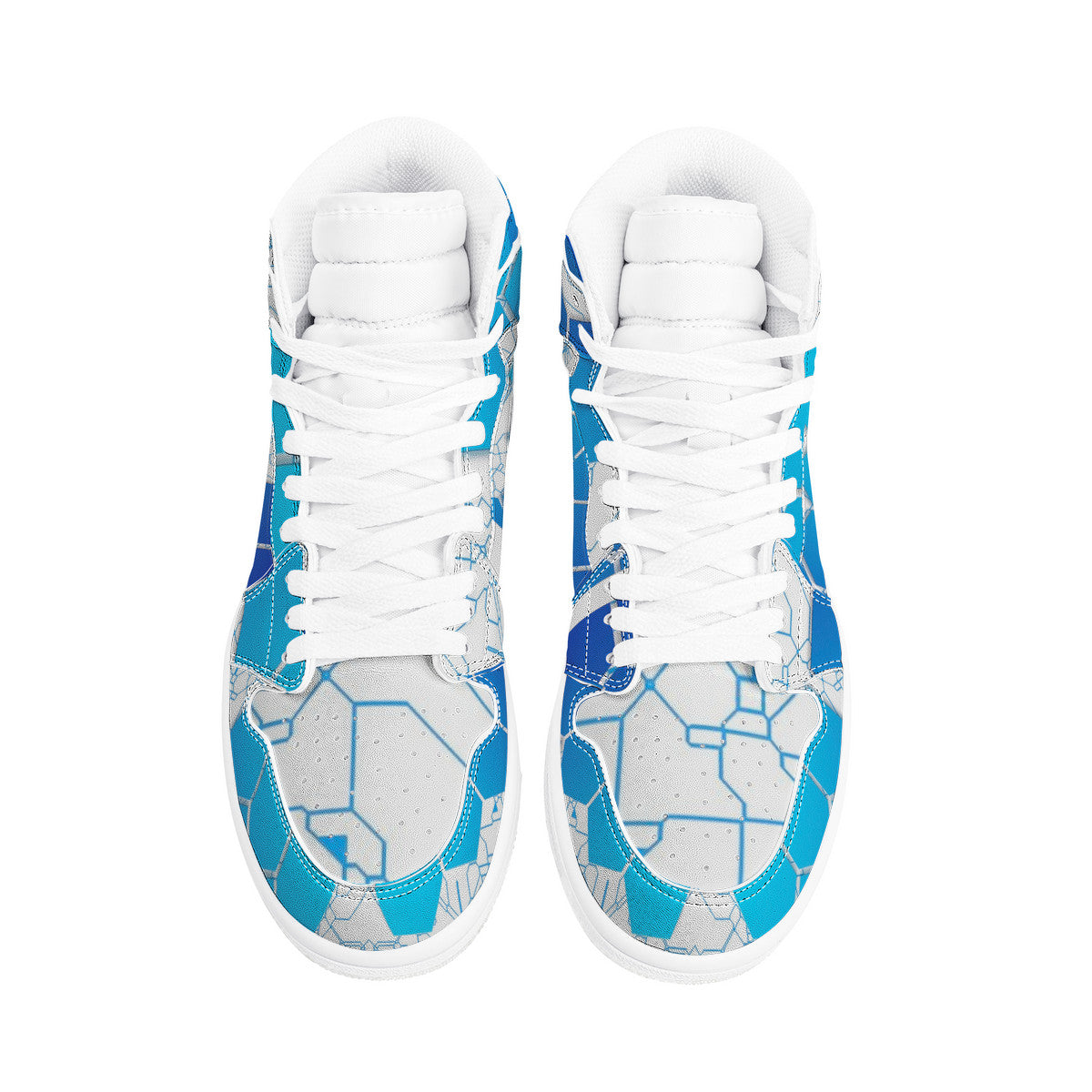 Cyber Grid Blue | Custom Branded Shoes | Shoe Zero