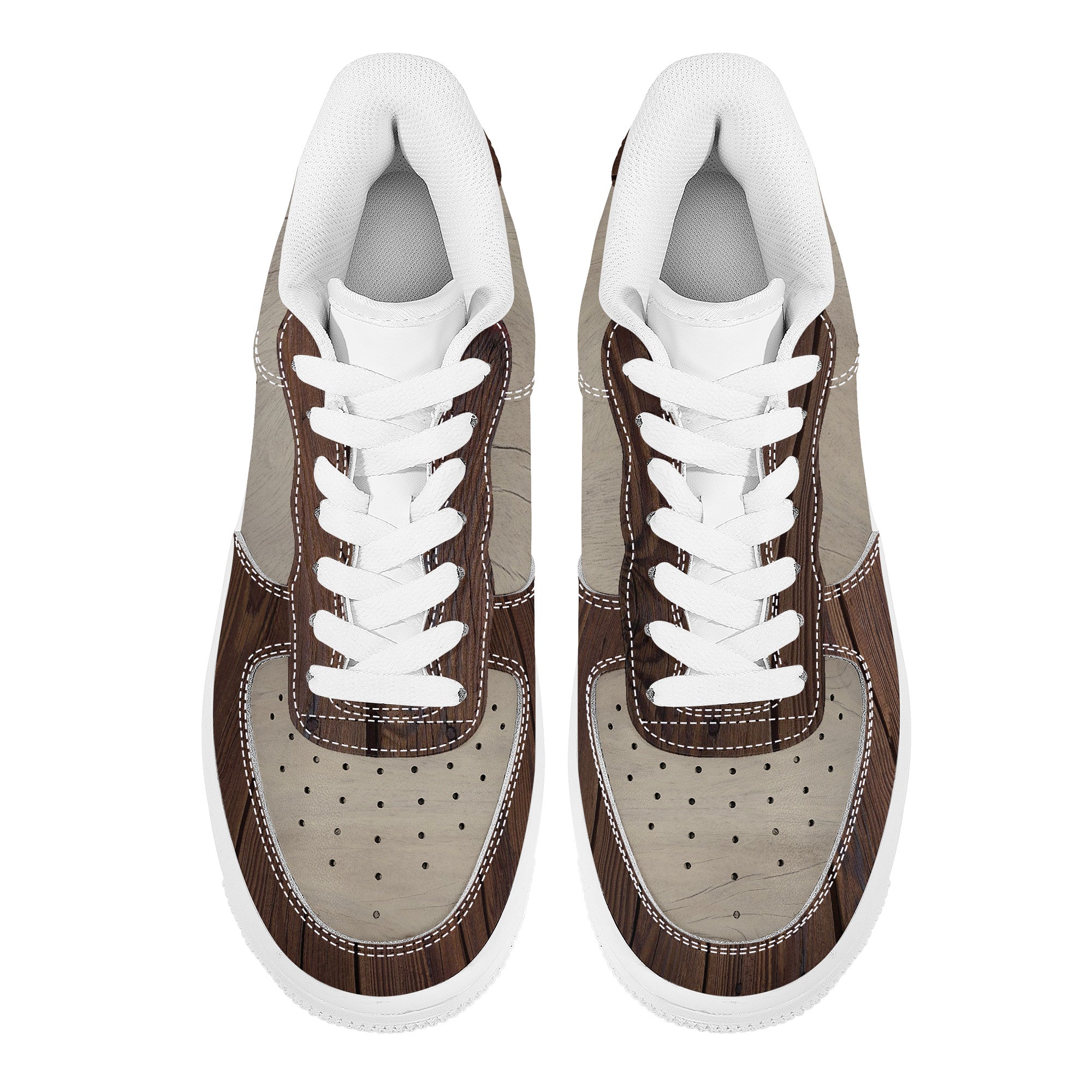 Wood Texture Low Top Sneakers | Custom Branded Shoes | Shoe Zero