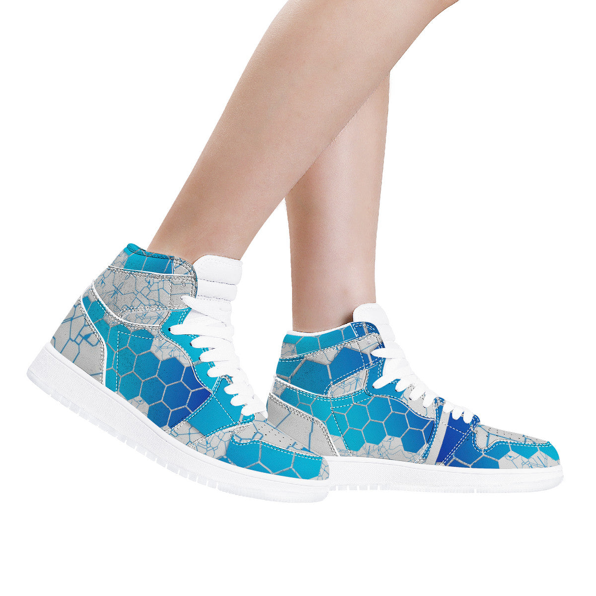 Cyber Grid Blue | Custom Branded Shoes | Shoe Zero