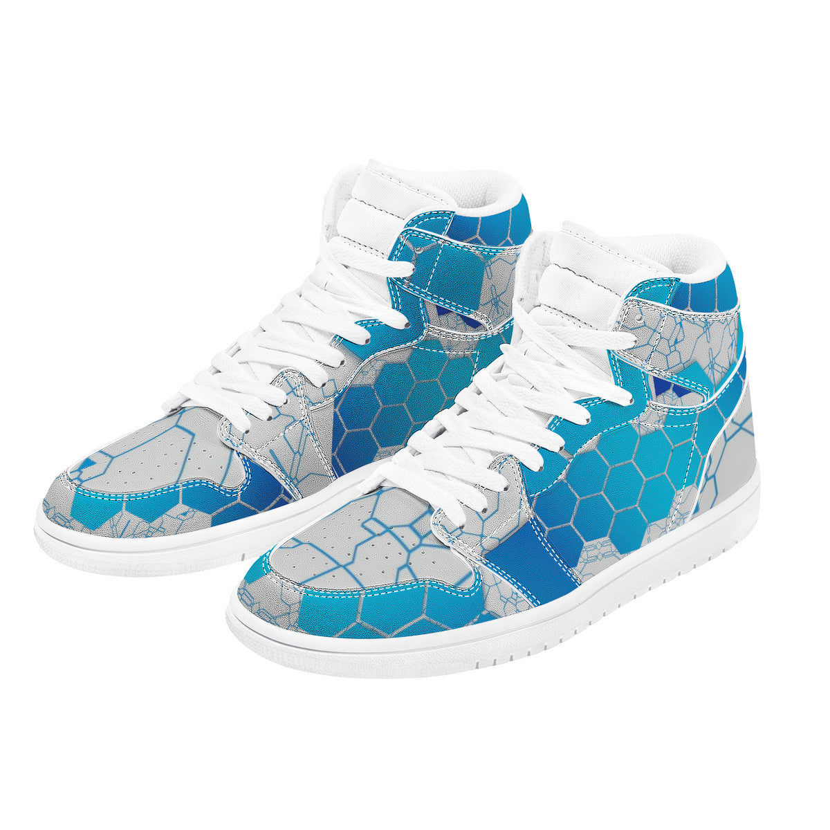 Cyber Grid Blue | Custom Branded Shoes | Shoe Zero