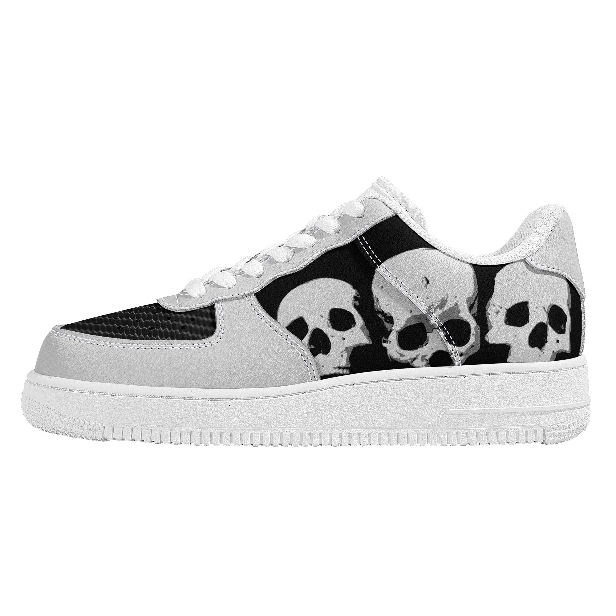 Skull Print Low Top Sneakers | Custom Branded Shoes | Shoe Zero