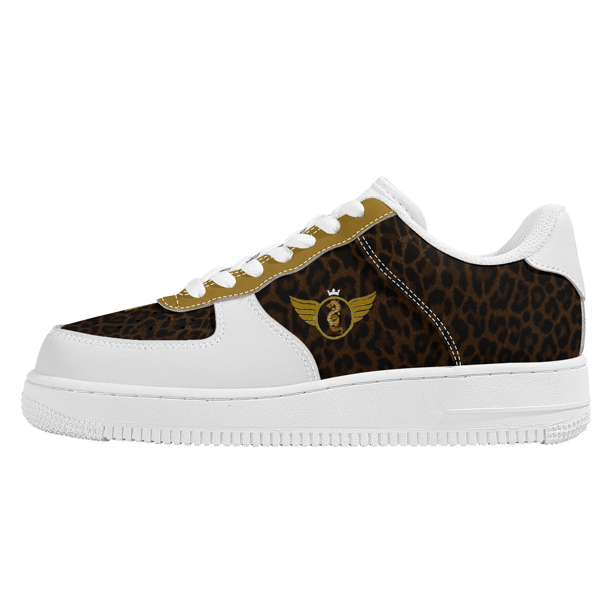 Gold Series - White and Black | Low Top Customized | Shoe Zero