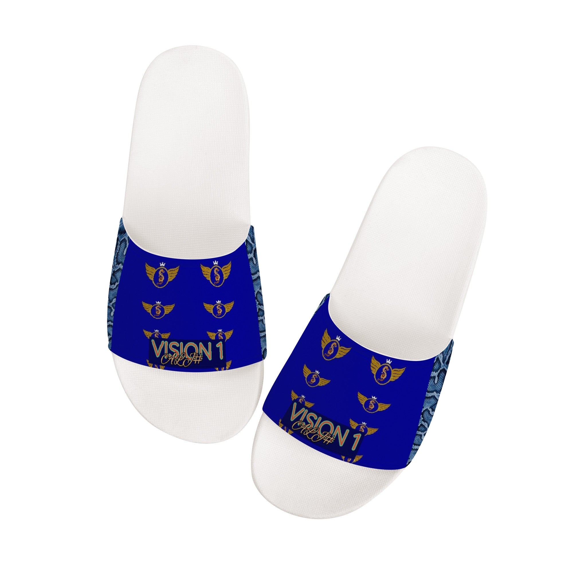 Slide Sandals - White V1 | Sandals Customized | Shoe Zero