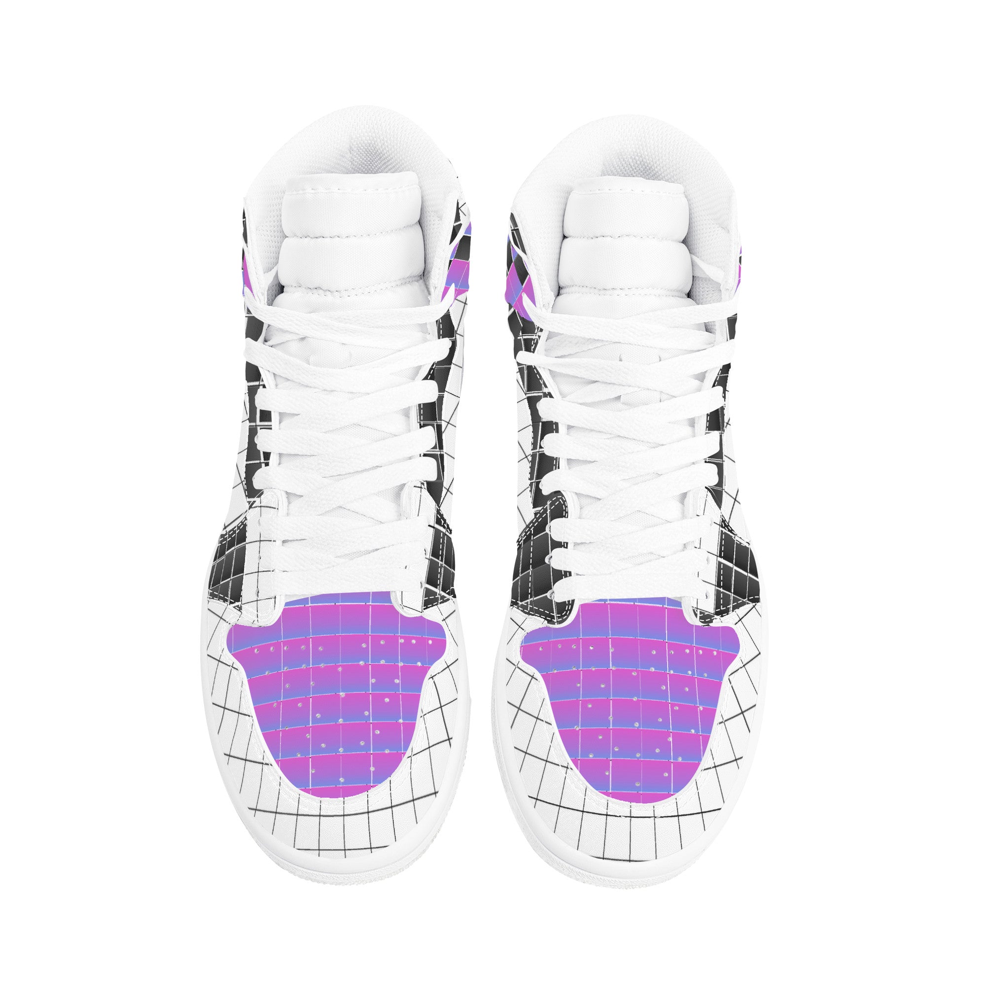 Design From NFT - Purple Pixel | High Top Customized | Shoe Zero