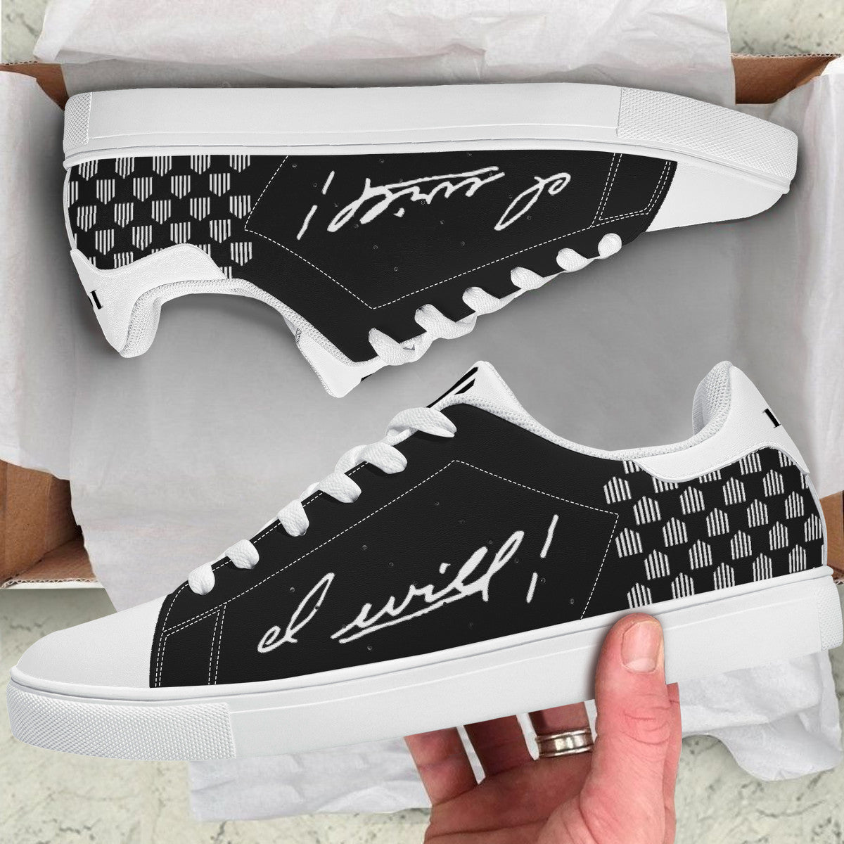 Jack Trice | V6 Customized Low-Top Sneakers - White - Shoe Zero