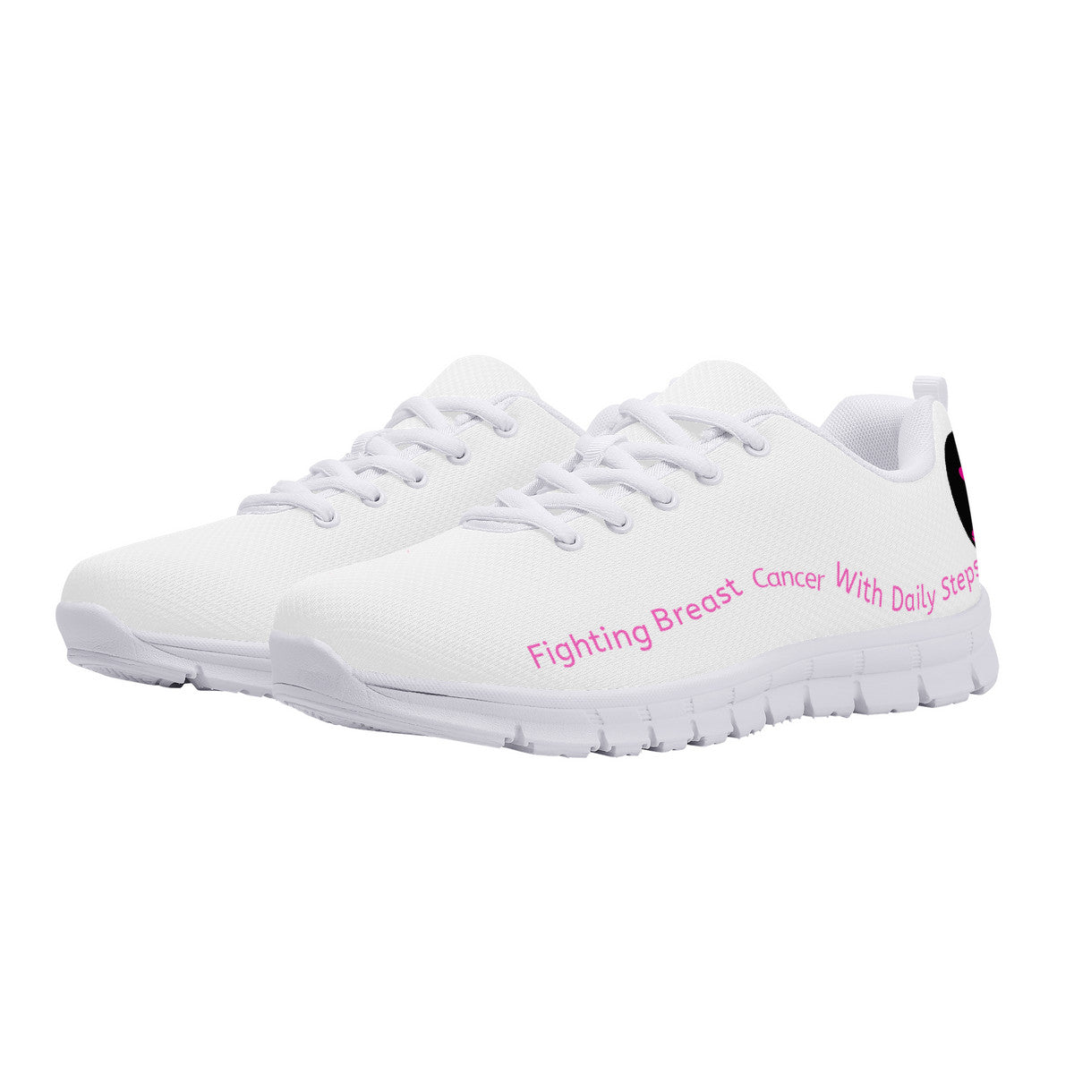 "Fighting Breast Cancer With Daily Steps" Custom Shoes | Designed at Shoe Zero V2