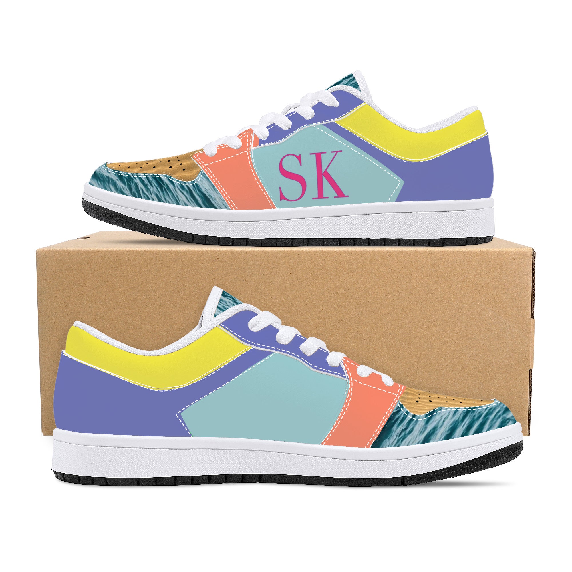Cole R Customized Low-Top Sneakers - White - Shoe Zero