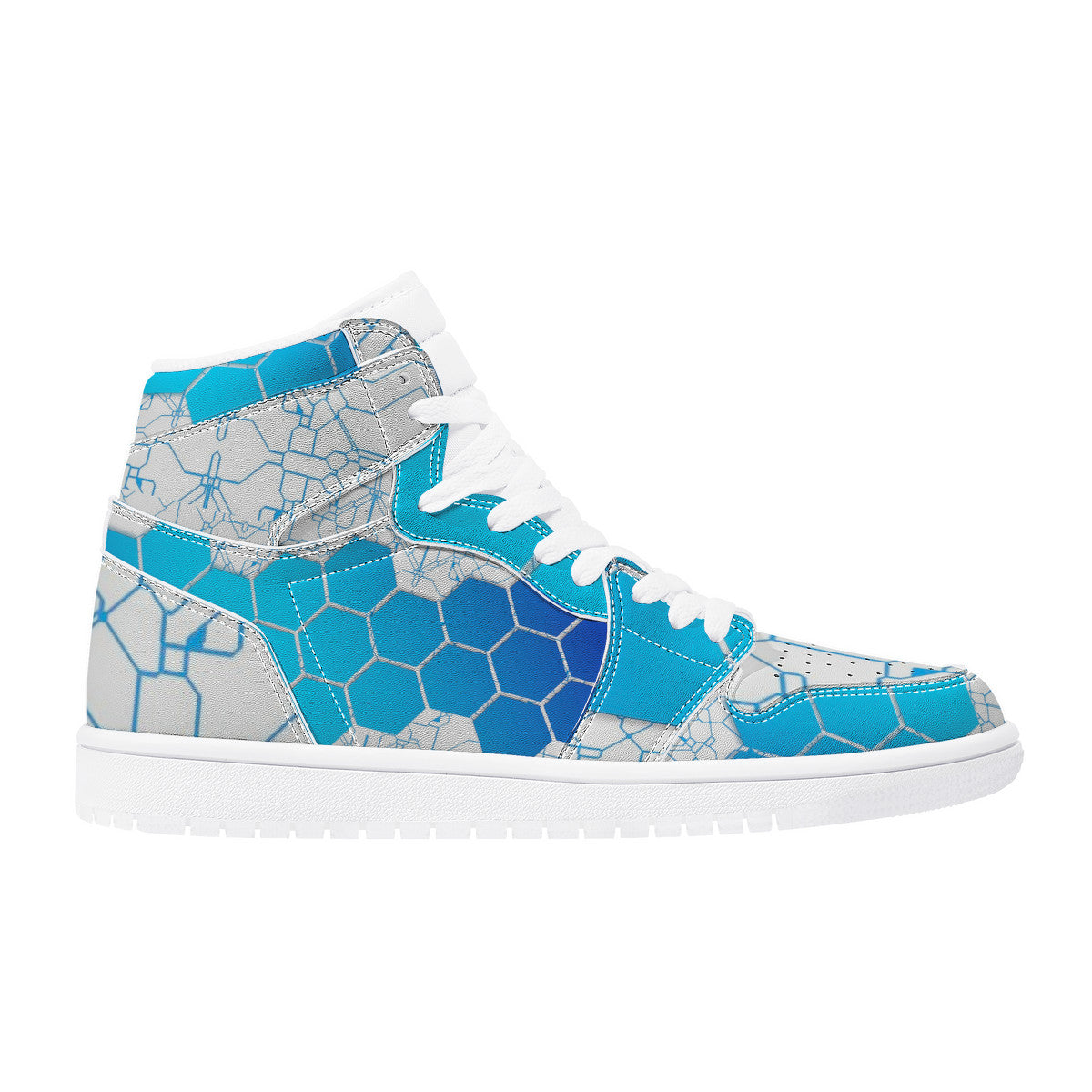 Cyber Grid Blue | Custom Branded Shoes | Shoe Zero