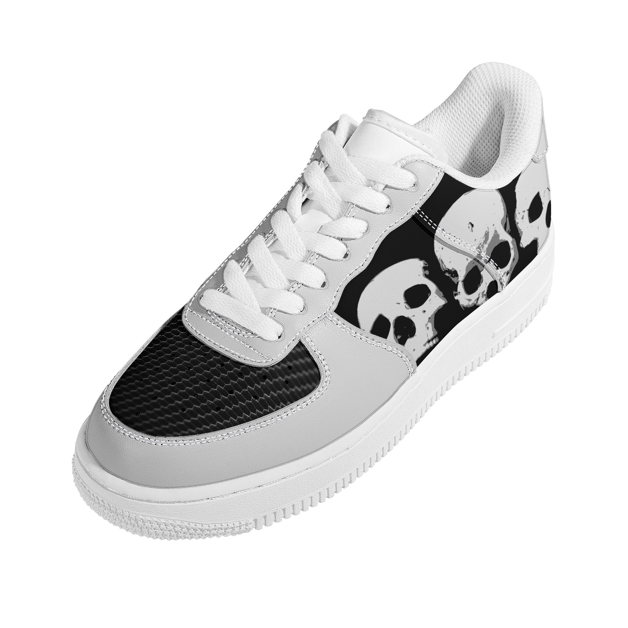 Skull Print Low Top Sneakers | Custom Branded Shoes | Shoe Zero