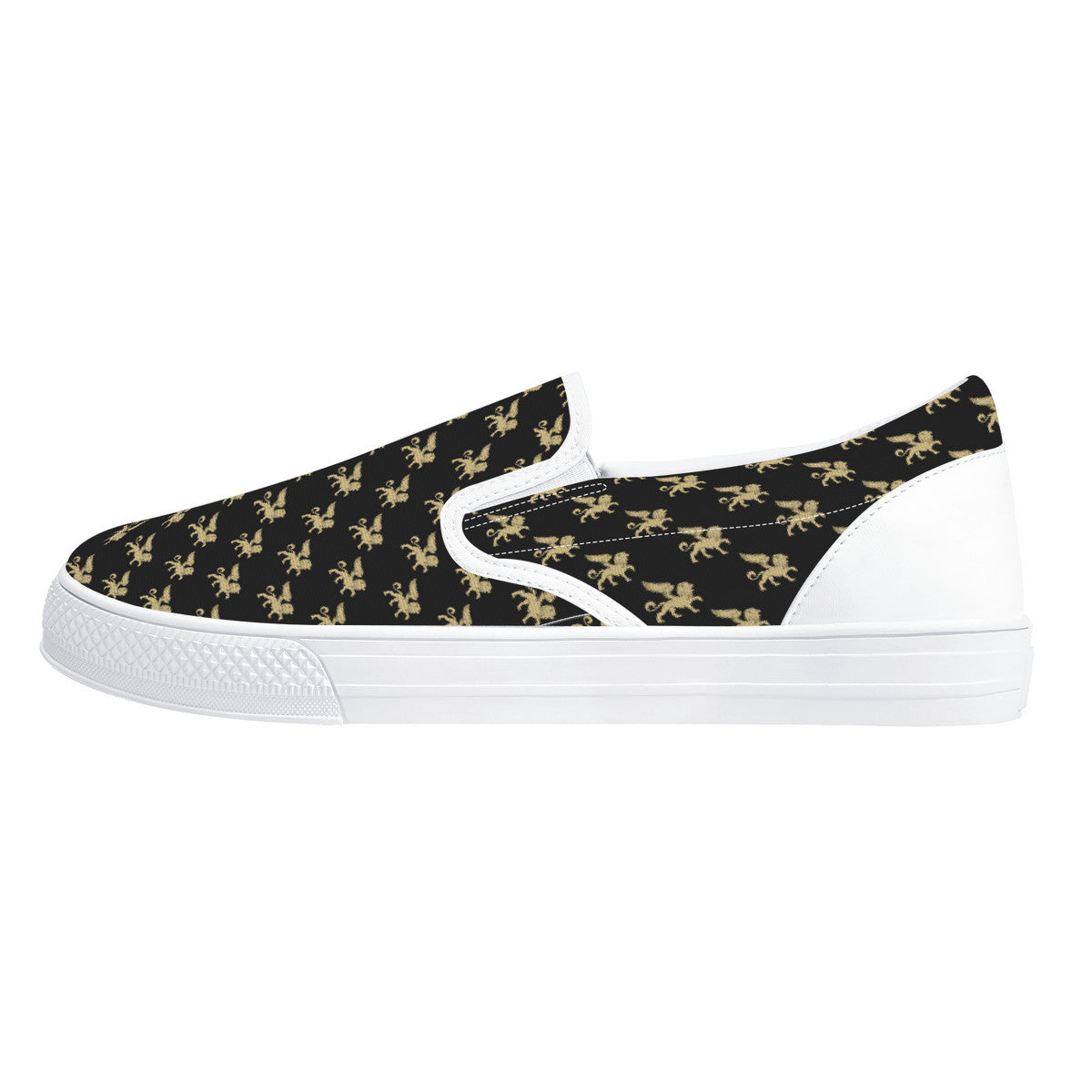 Gold Lion V1 Slip-on Shoes | Low Top Customized | Shoe Zero