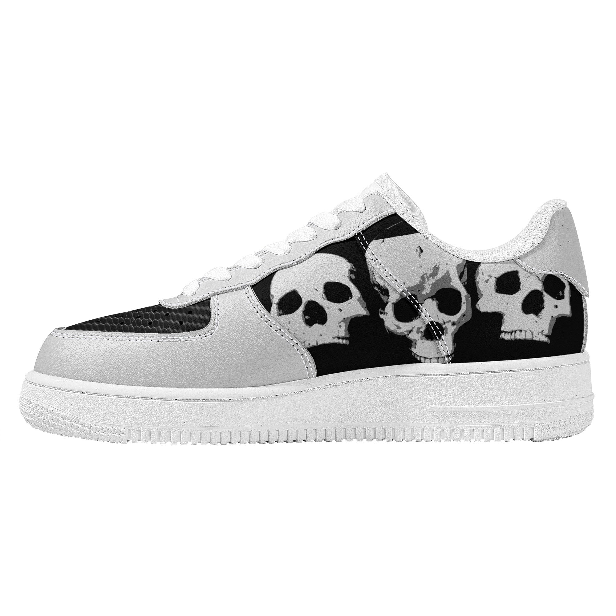 Skull Print Low Top Sneakers | Custom Branded Shoes | Shoe Zero