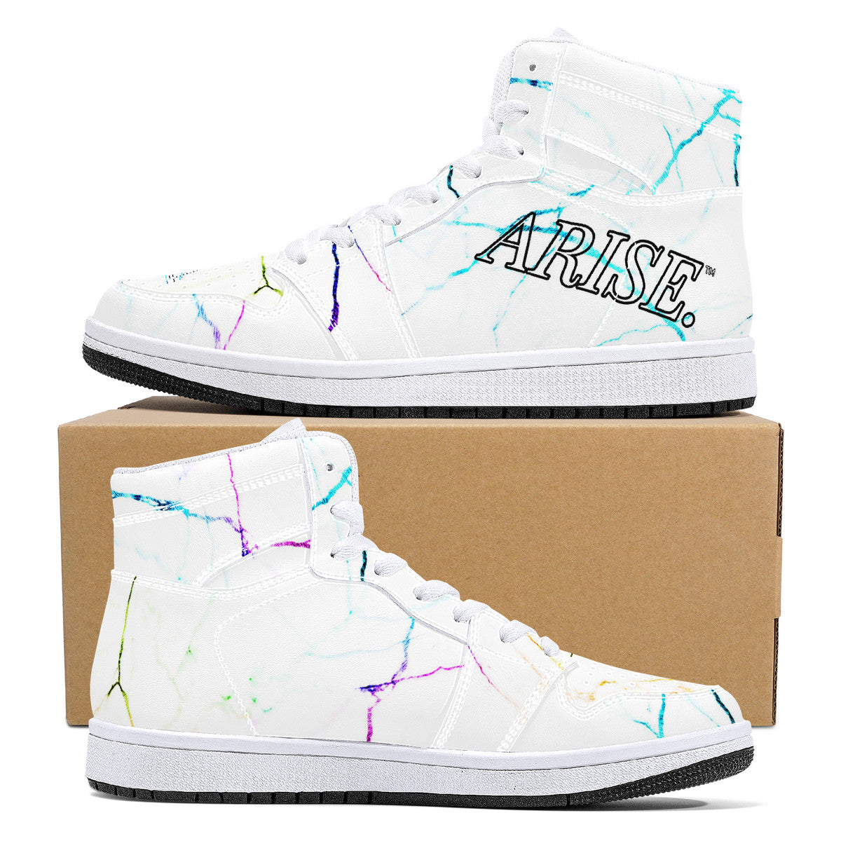 Arise Merch - "Flawed" | Customized High tops | Shoe Zero