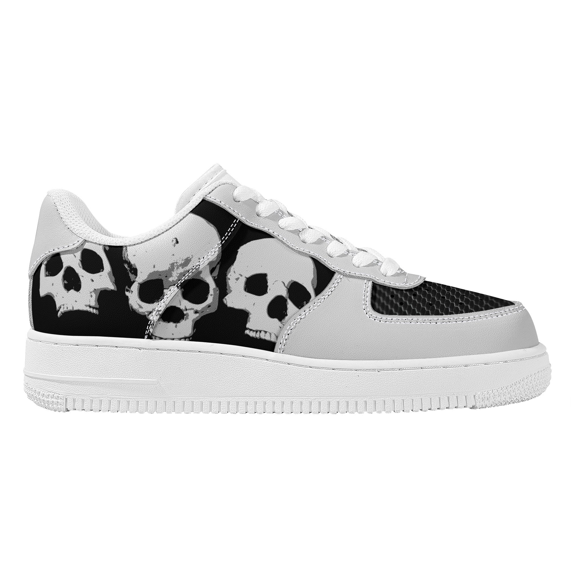 Skull Print Low Top Sneakers | Custom Branded Shoes | Shoe Zero