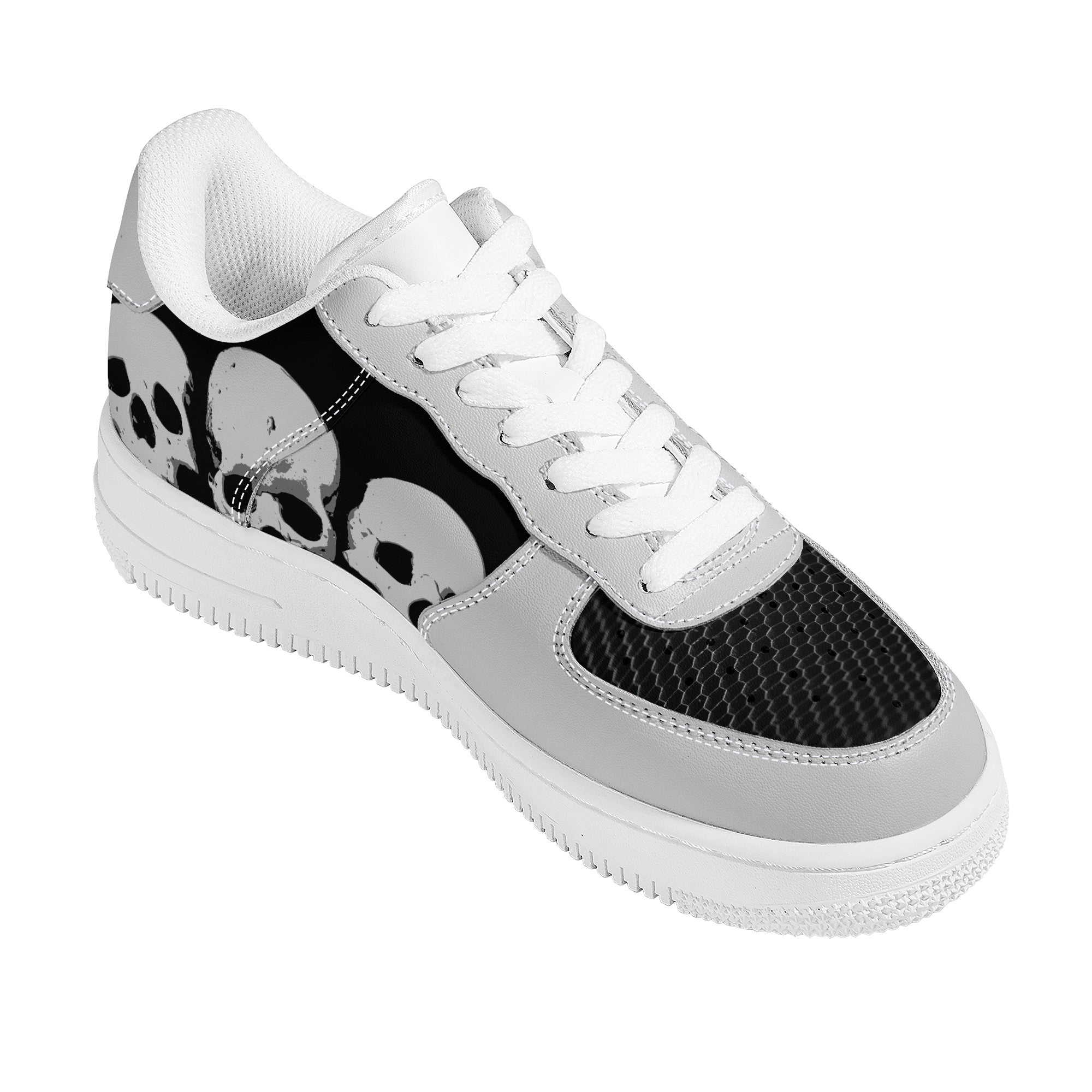 Skull Print Low Top Sneakers | Custom Branded Shoes | Shoe Zero