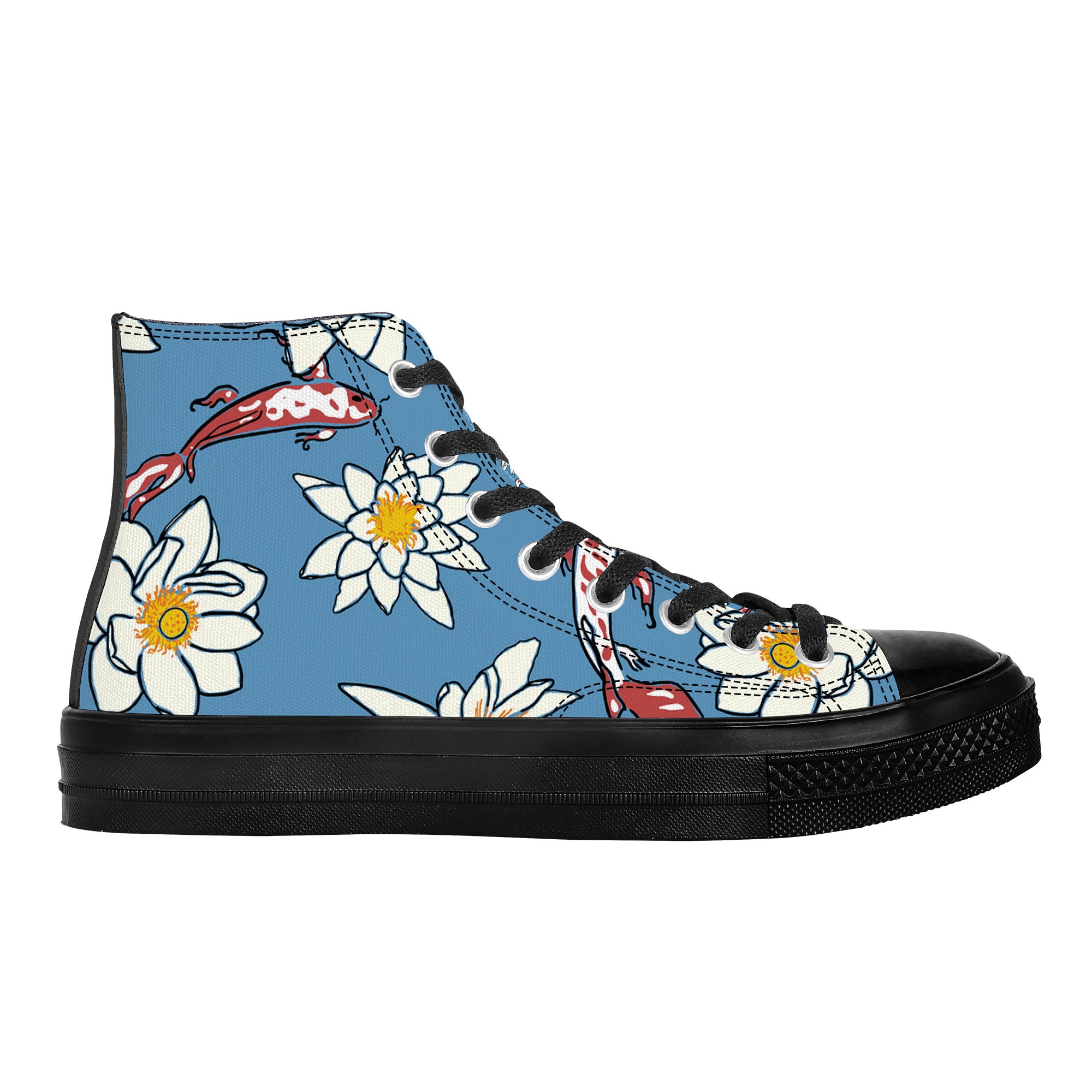 Blue Blossom | Custom Canvas High Top Shoes | Shoe Zero