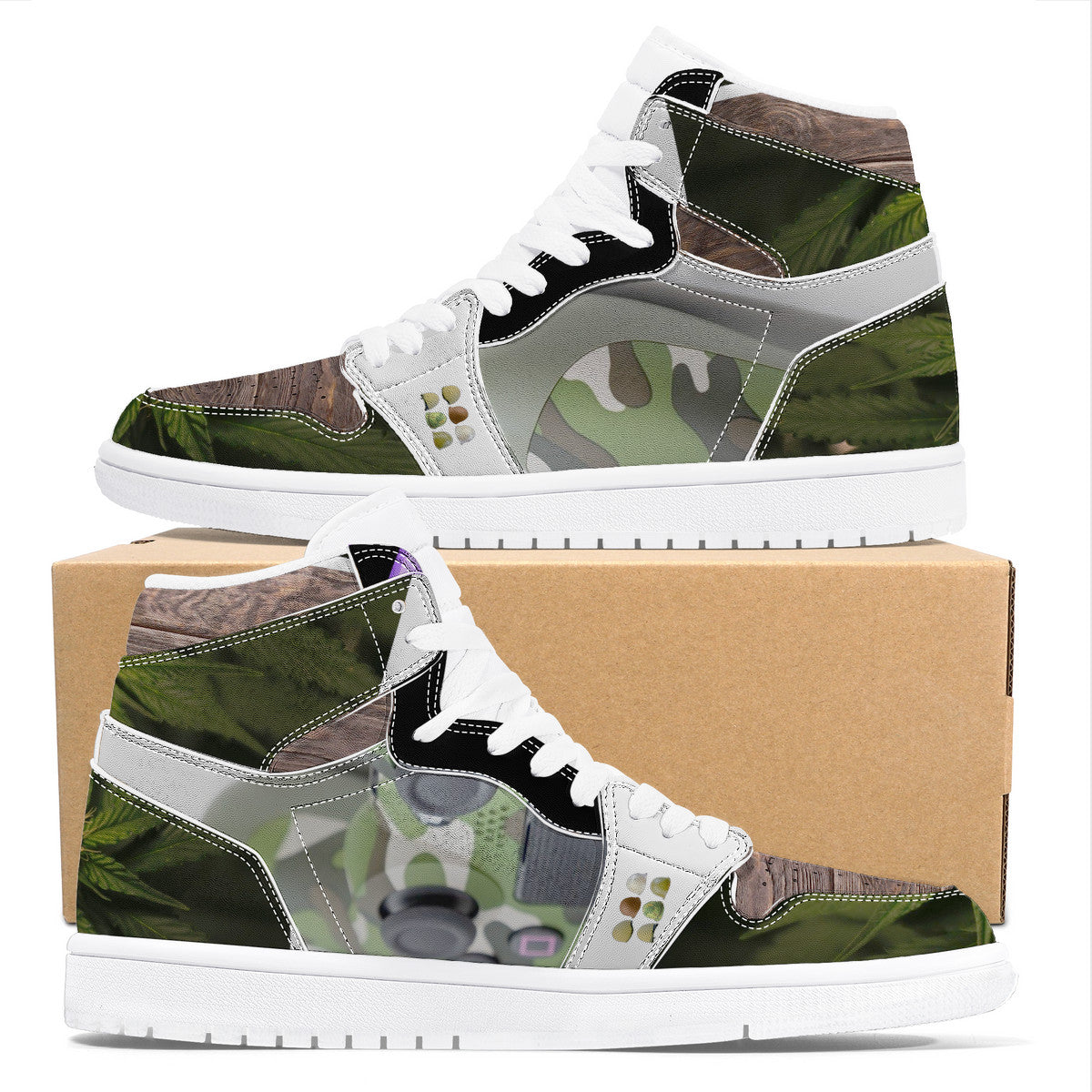 Forest Camo High Tops | Custom Branded Shoes | Shoe Zero