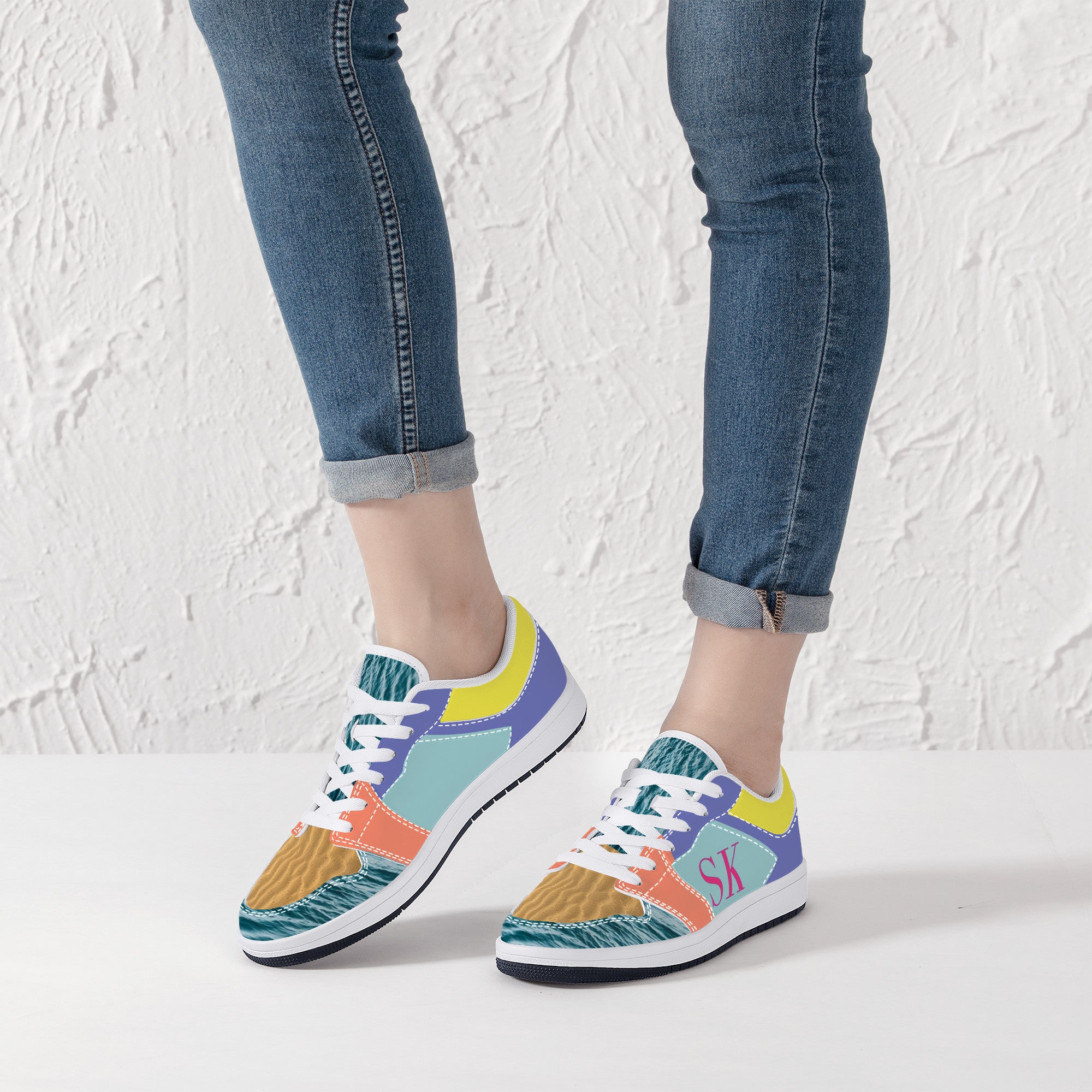 Cole R Customized Low-Top Sneakers - White - Shoe Zero