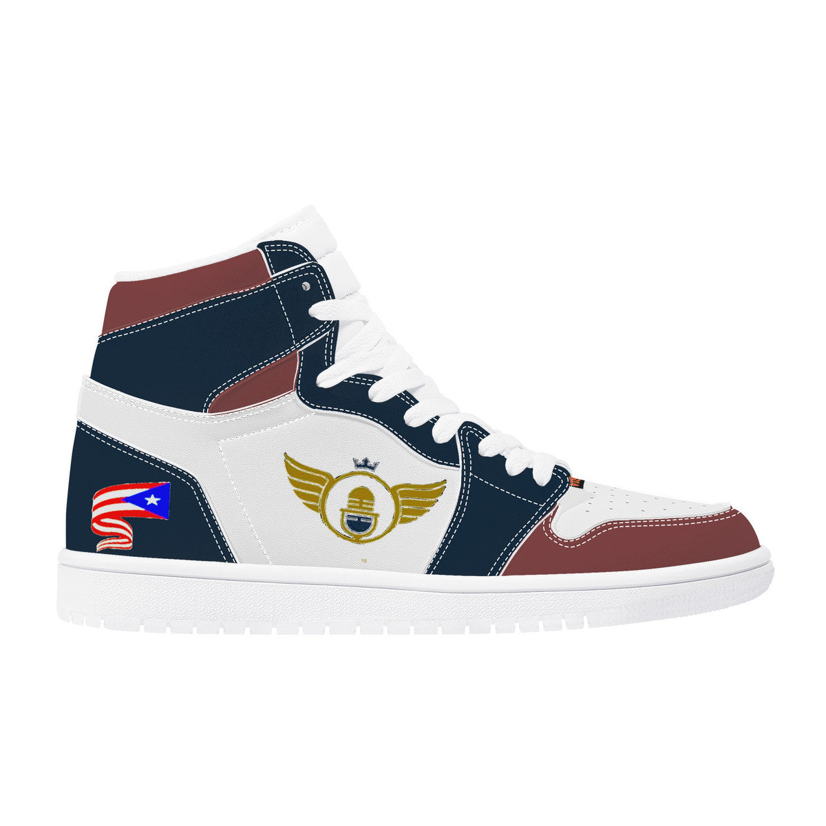 Gold Series - Crimson and Black | High Top Customized | Shoe Zero