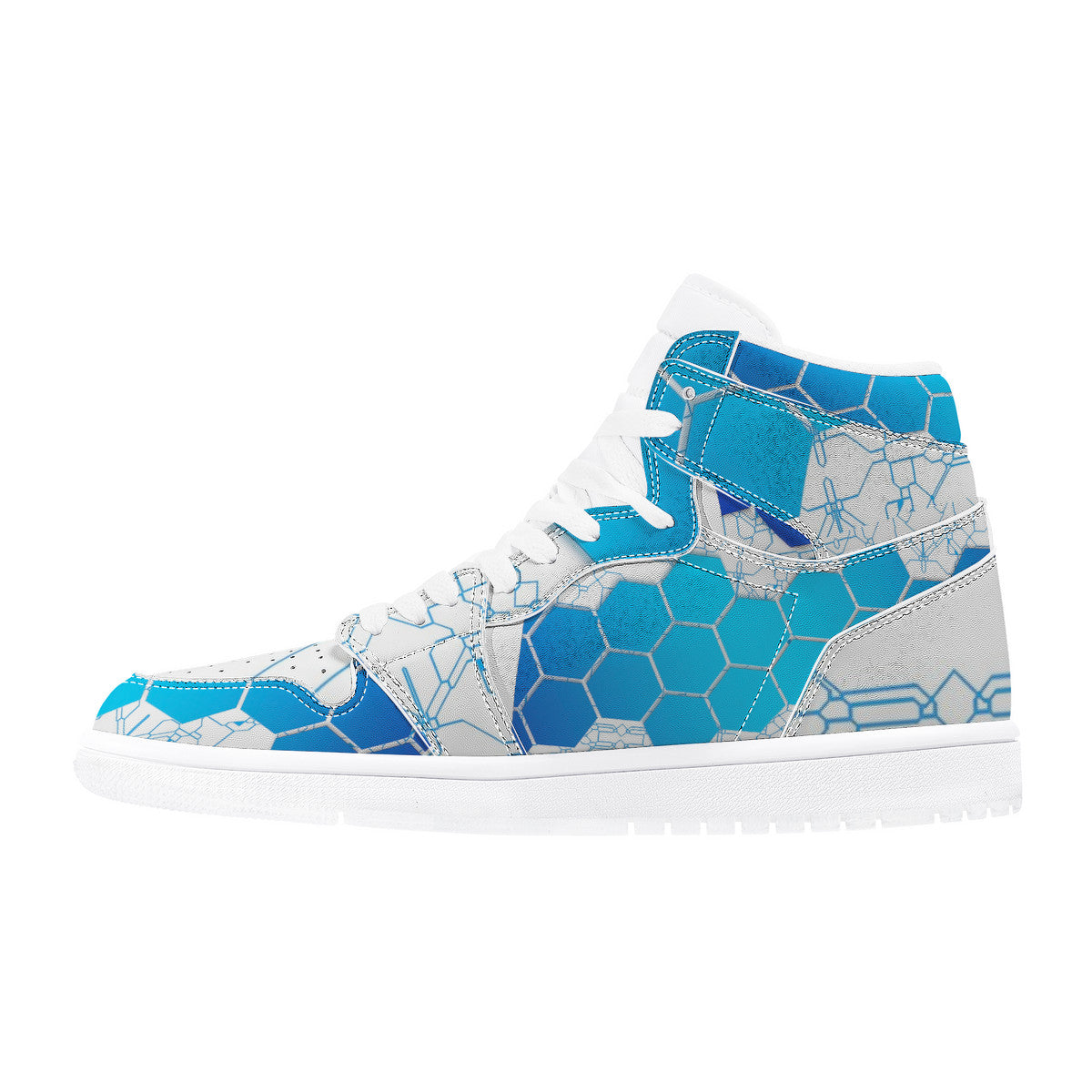 Cyber Grid Blue | Custom Branded Shoes | Shoe Zero