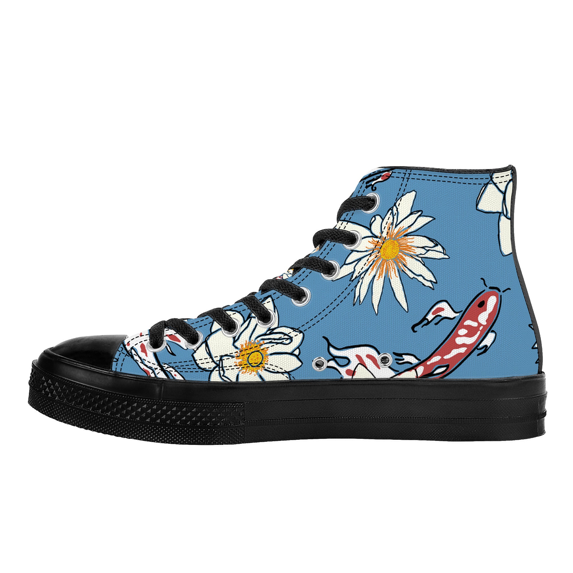 Blue Blossom | Custom Canvas High Top Shoes | Shoe Zero